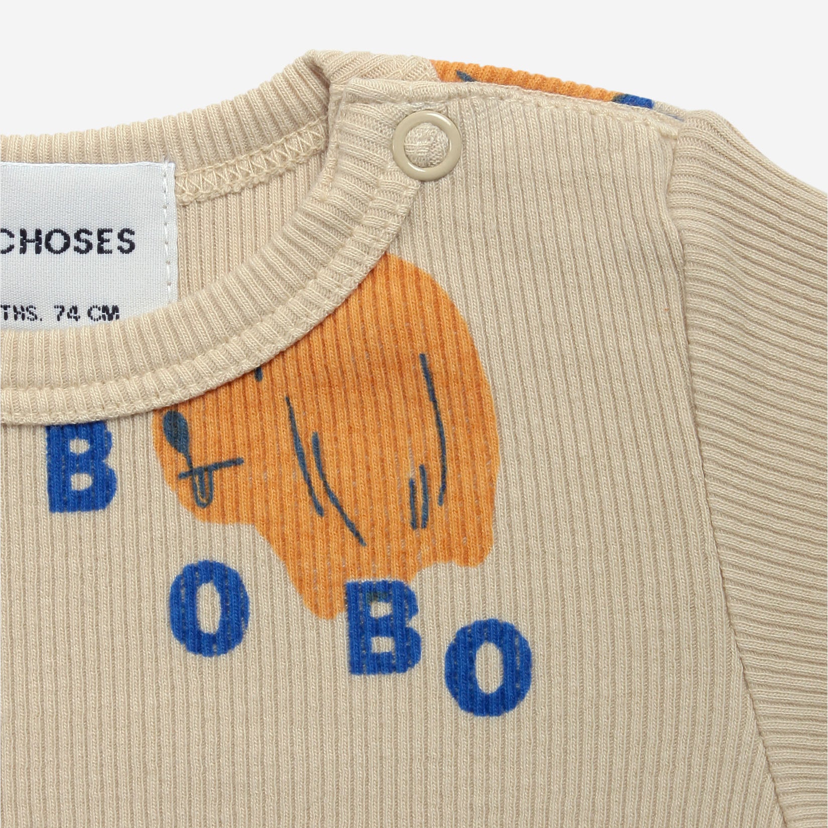 Baby Boys & Girls Beige Printed Cotton Babysuit Set