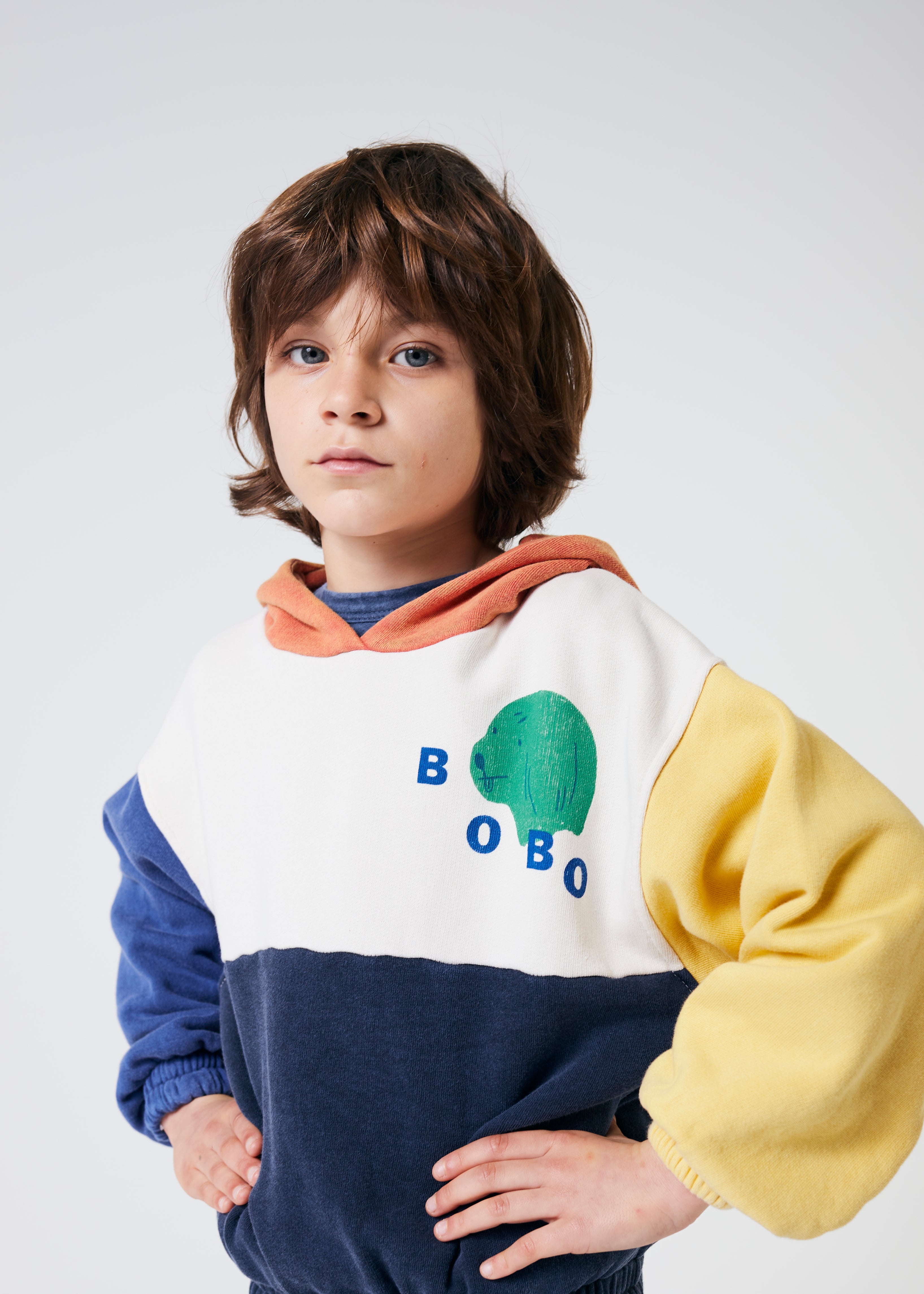 Boys & Girls White Hooded Sweatshirt