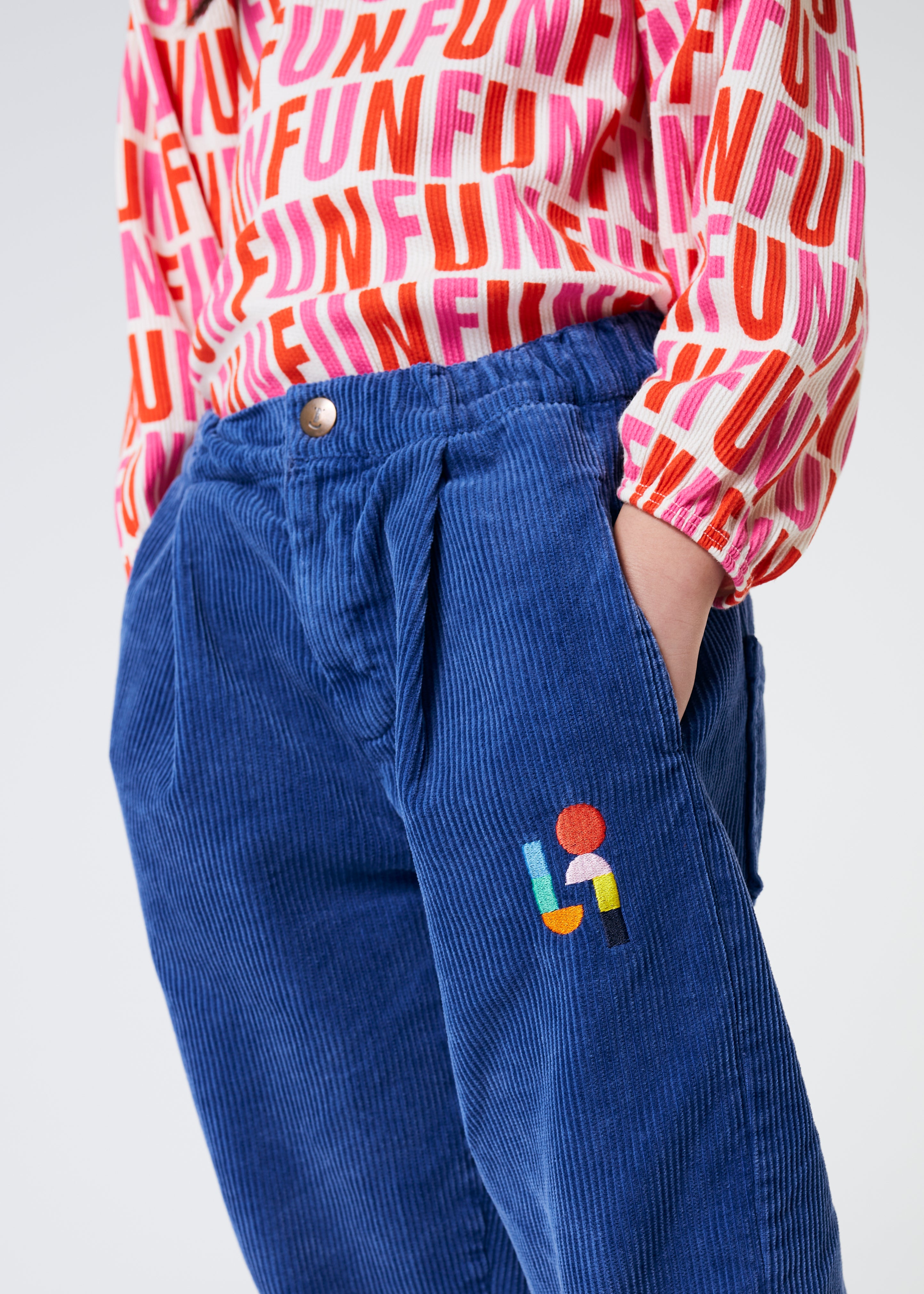 Boys & Girls Blue Corduroy Trousers