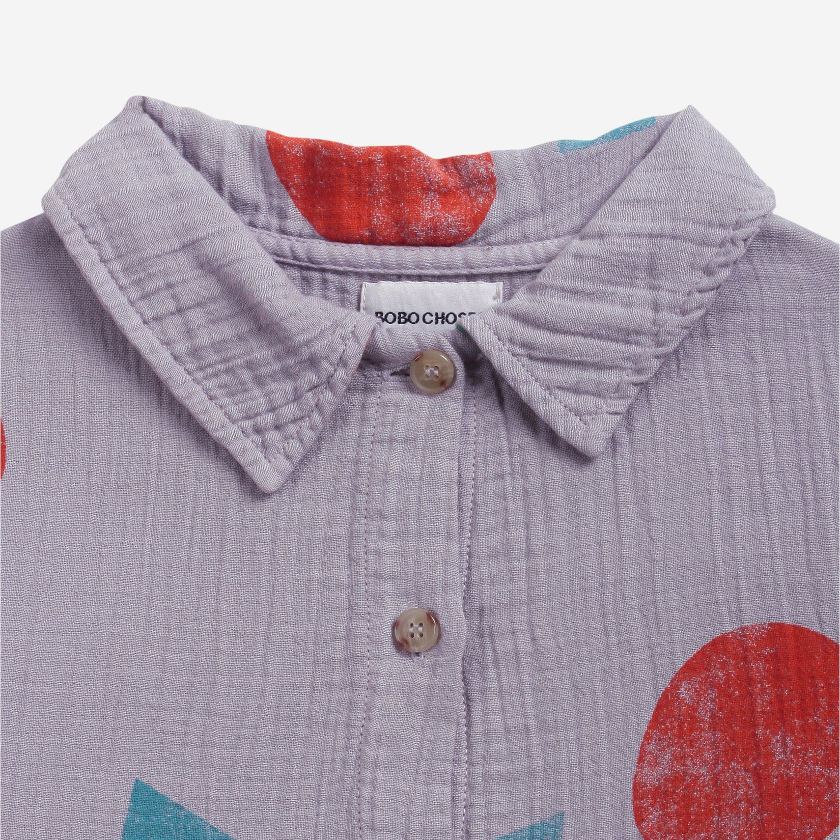 Girls Purple Printed Cotton Dress