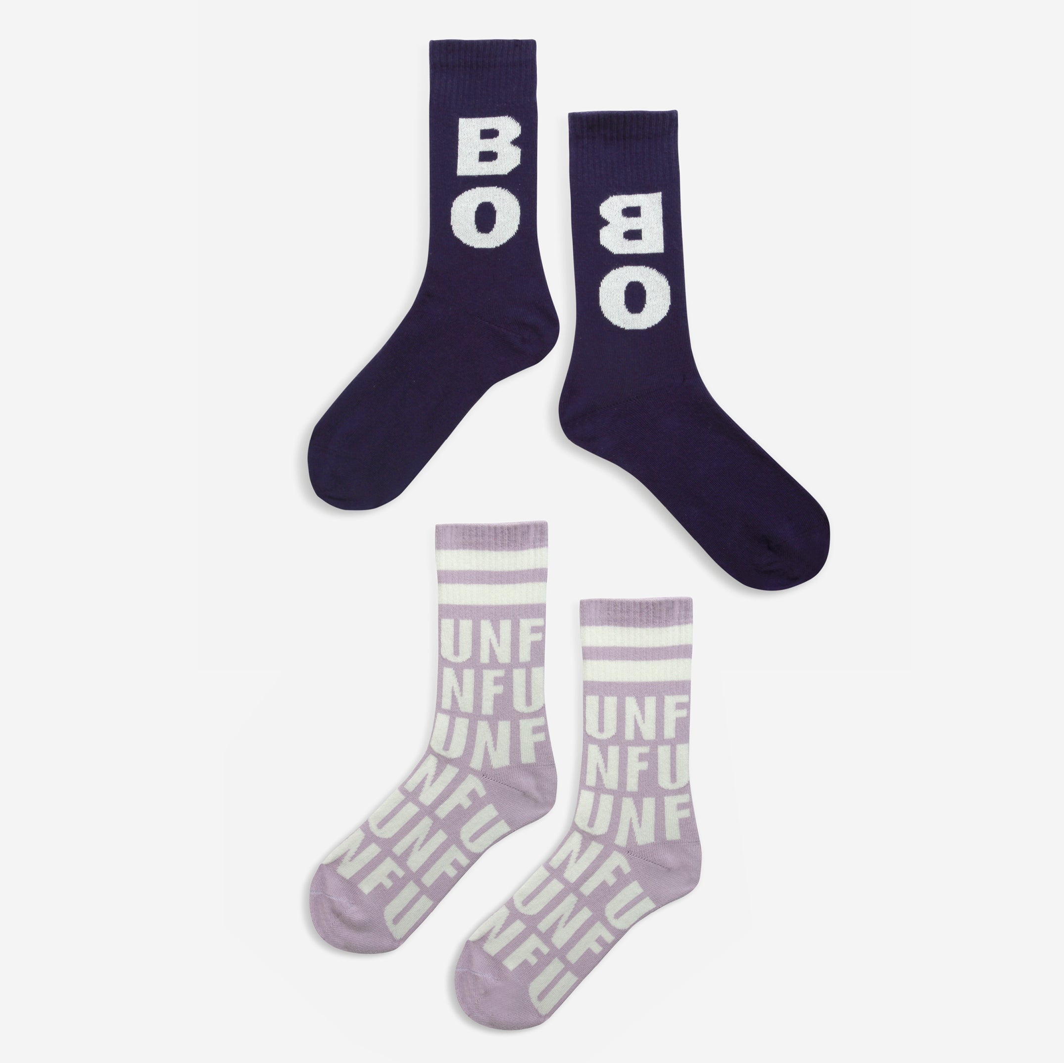 Boys & Girls Purple Logo Socks (2 Pack)