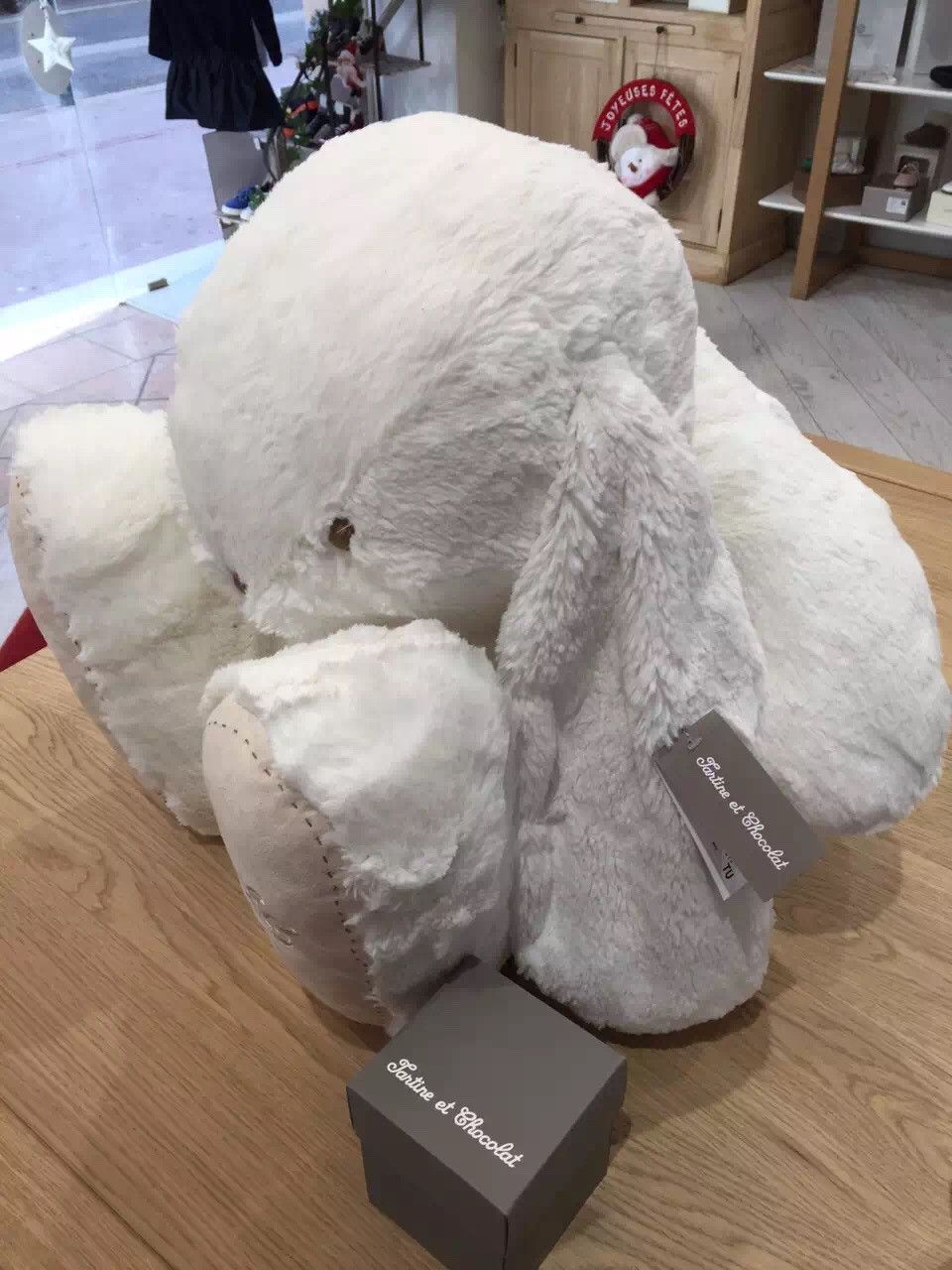 White Large Plush Bunny - CÉMAROSE | Children's Fashion Store