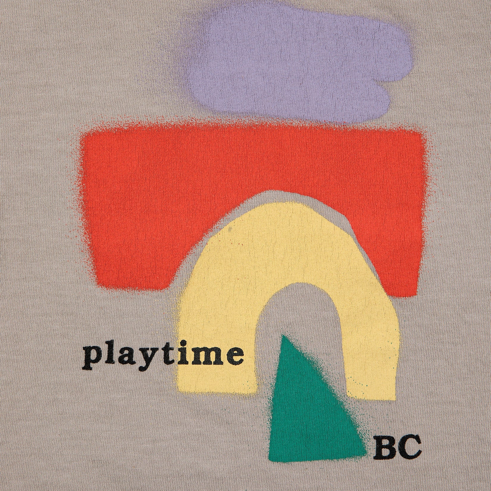 Baby Boys & Girls Light Grey Printed Cotton T-Shirt