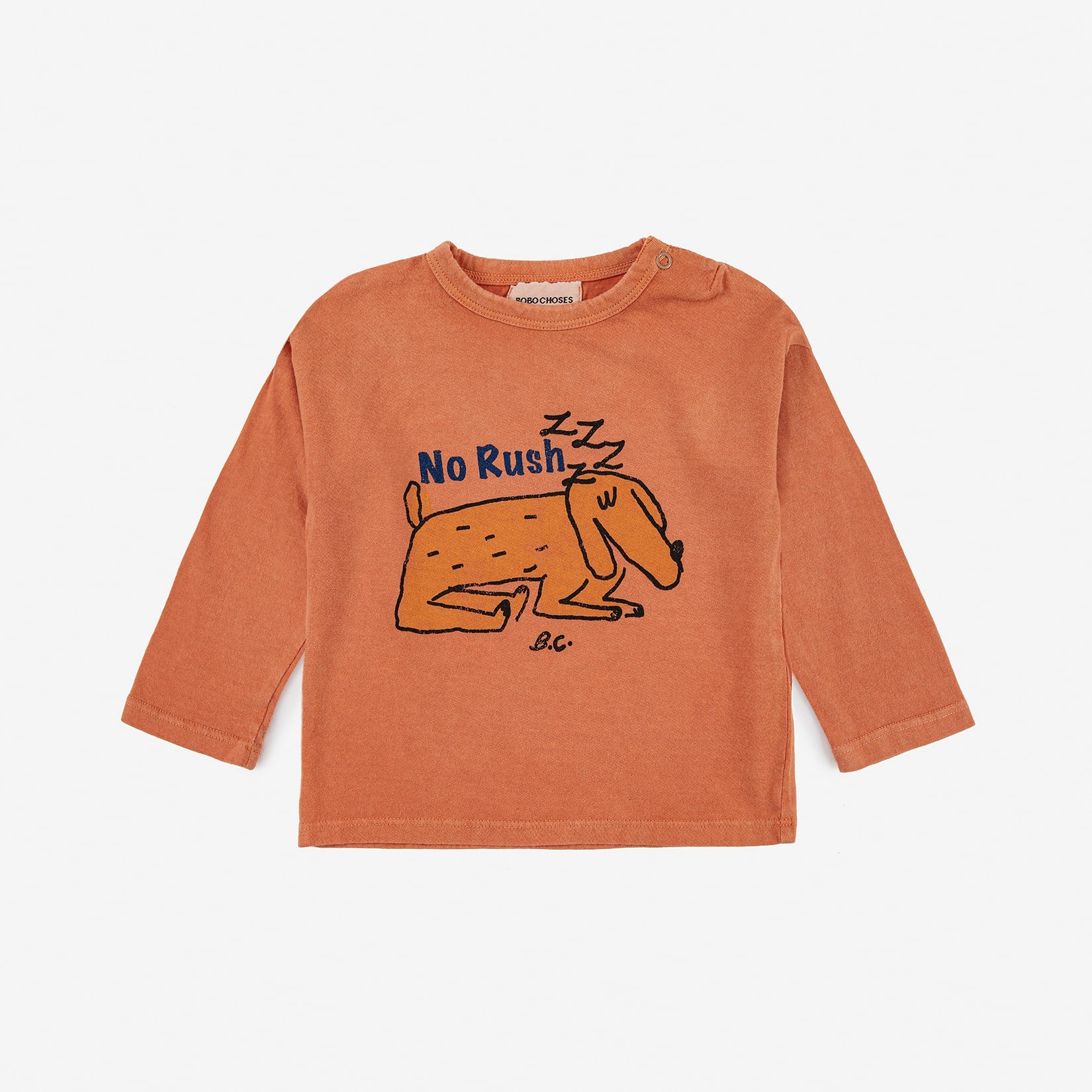 Baby Boys & Girls Orange Printed Cotton T-Shirt