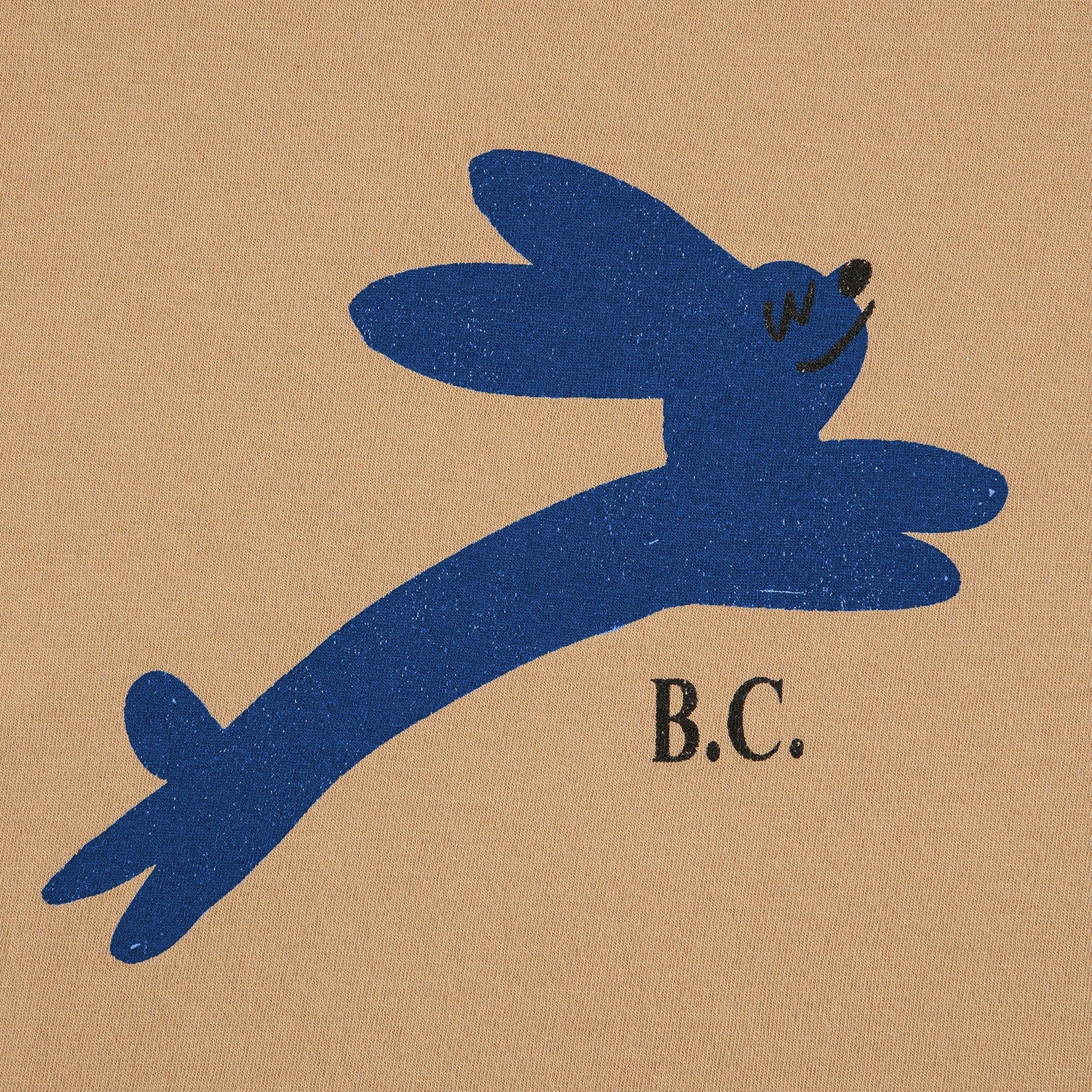 Baby Boys & Girls Brown Jumping Hare Cotton T-Shirt