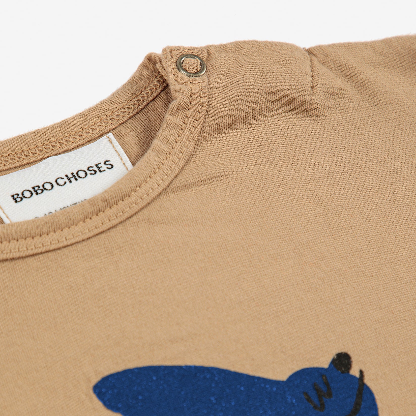 Baby Boys & Girls Brown Jumping Hare Cotton T-Shirt