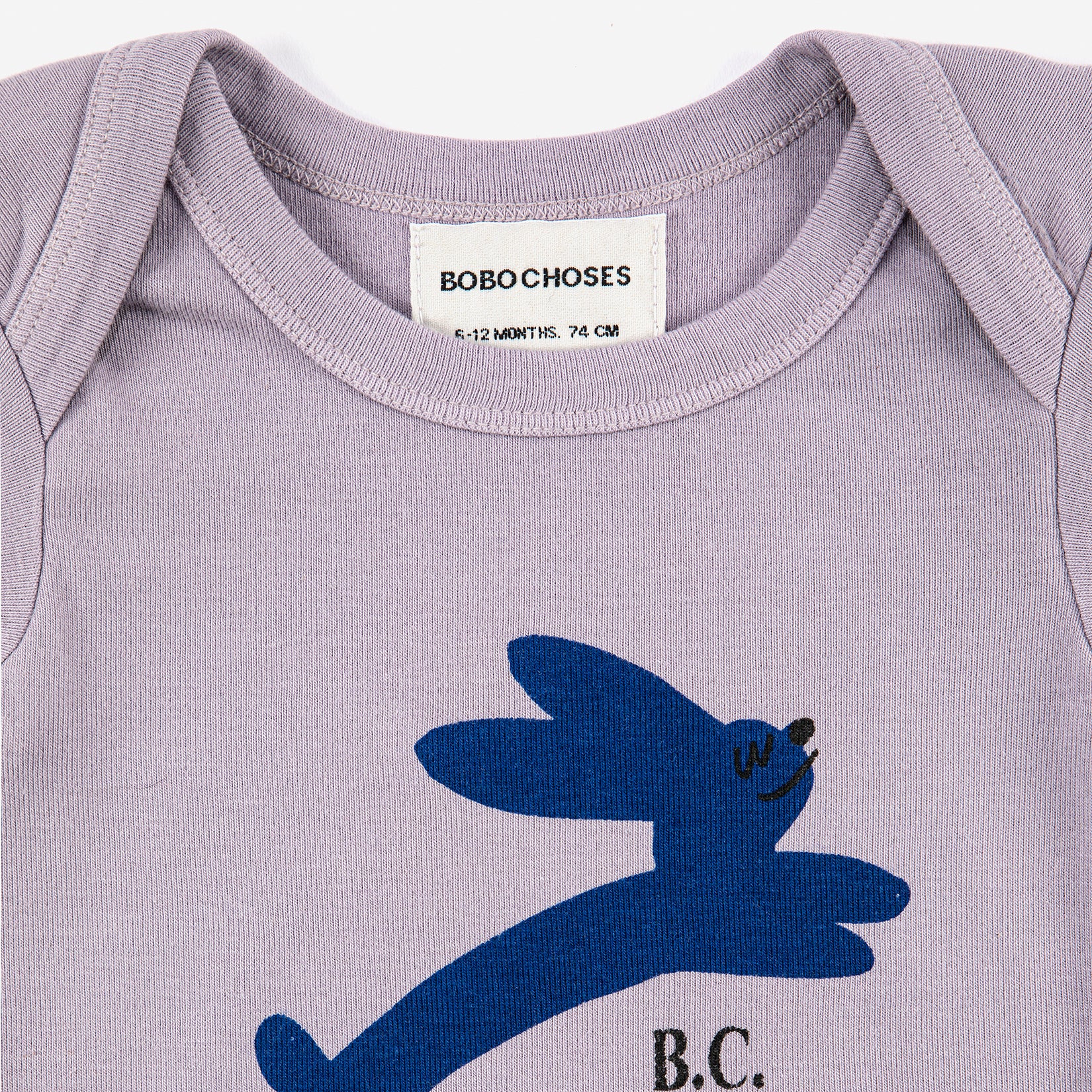 Baby Boys & Girls Lavender Printed Cotton Babysuit