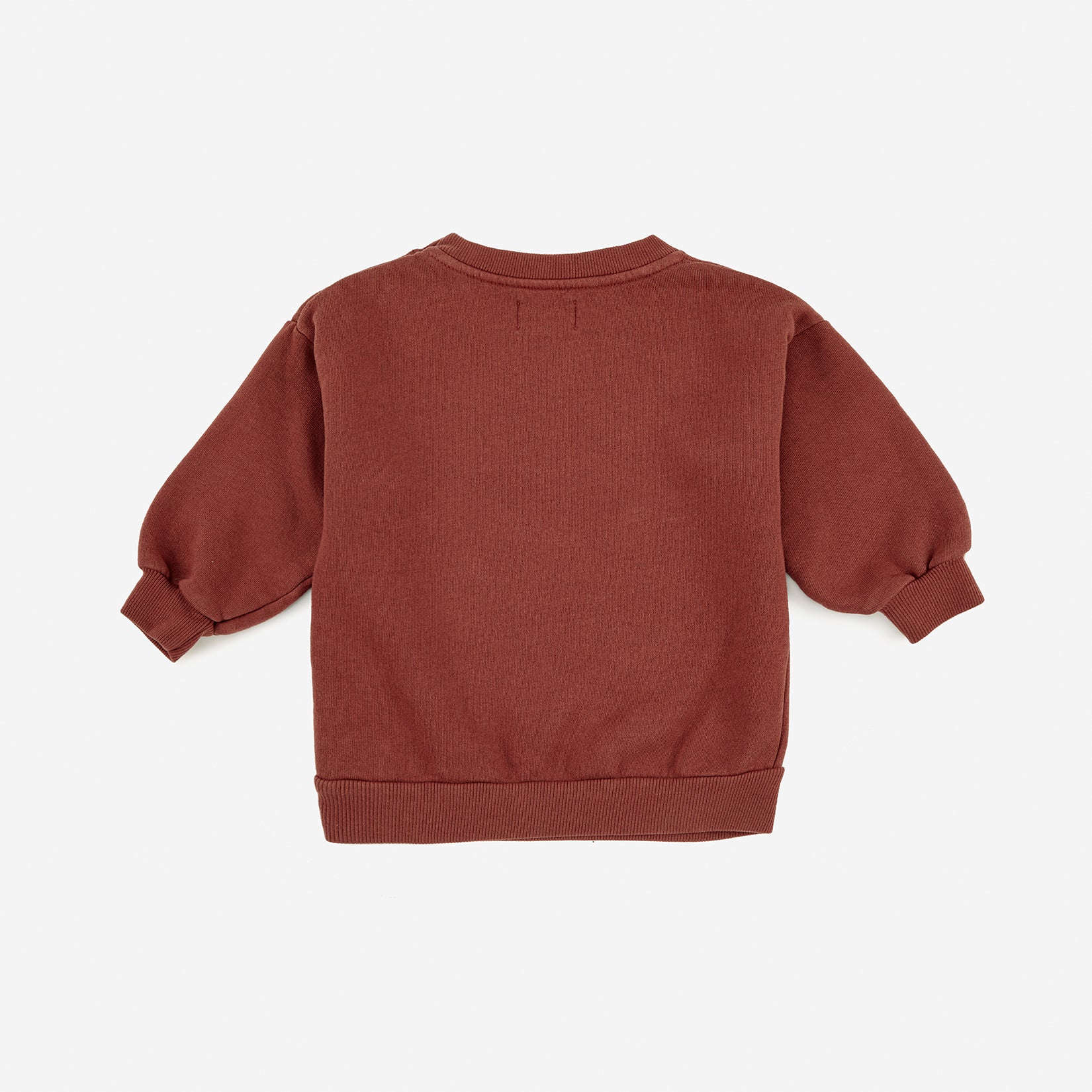 Baby Boys & Girls Dark Red Printed Cotton Sweatshirt
