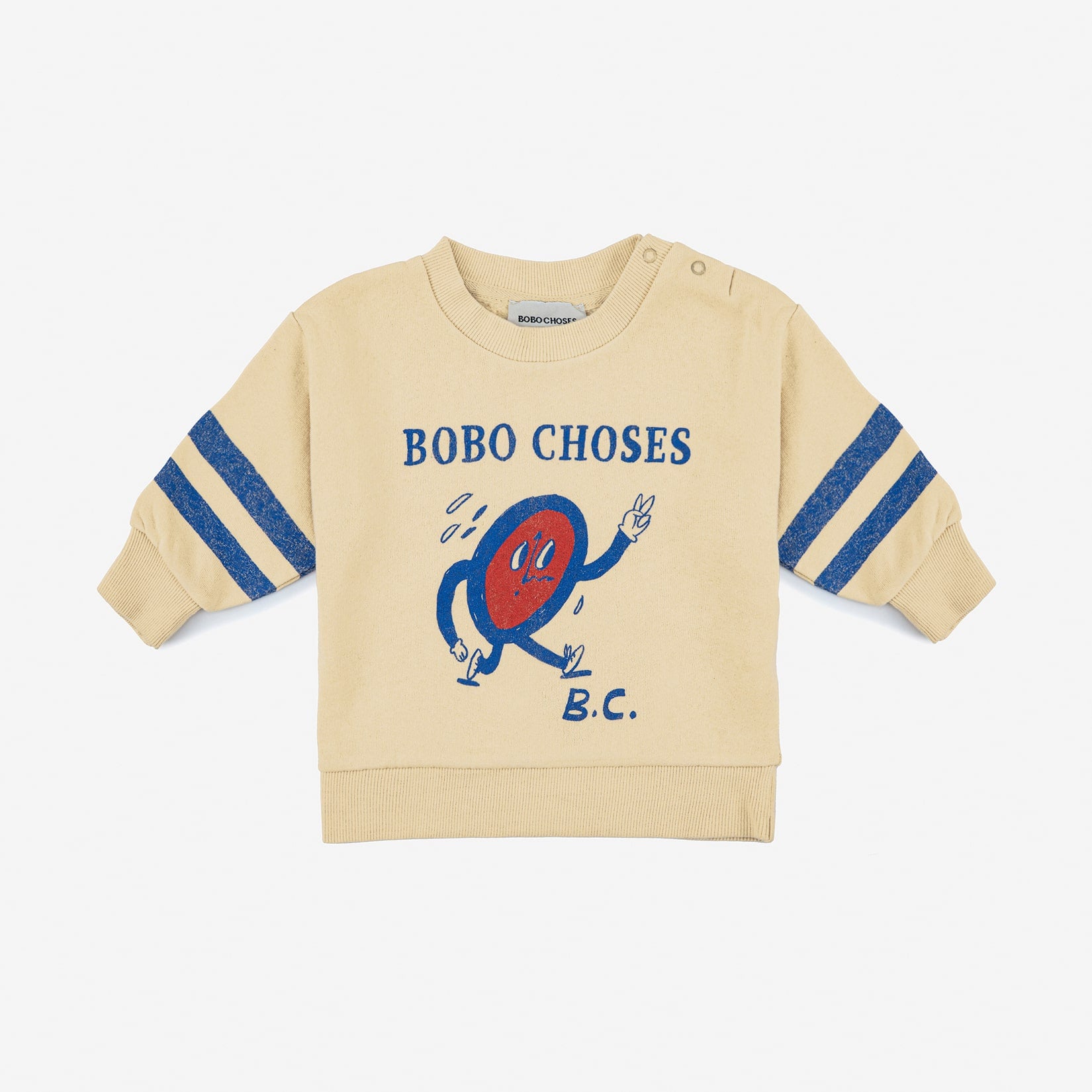 Baby Boys & Girls Beige Logo Cotton Sweatshirt