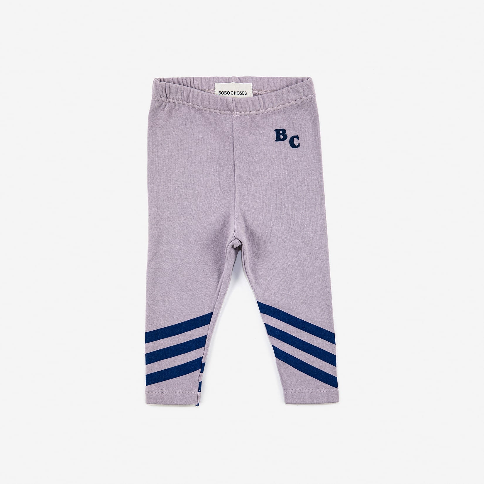 Baby Boys & Girls Lavender Stripes Cotton Leggings