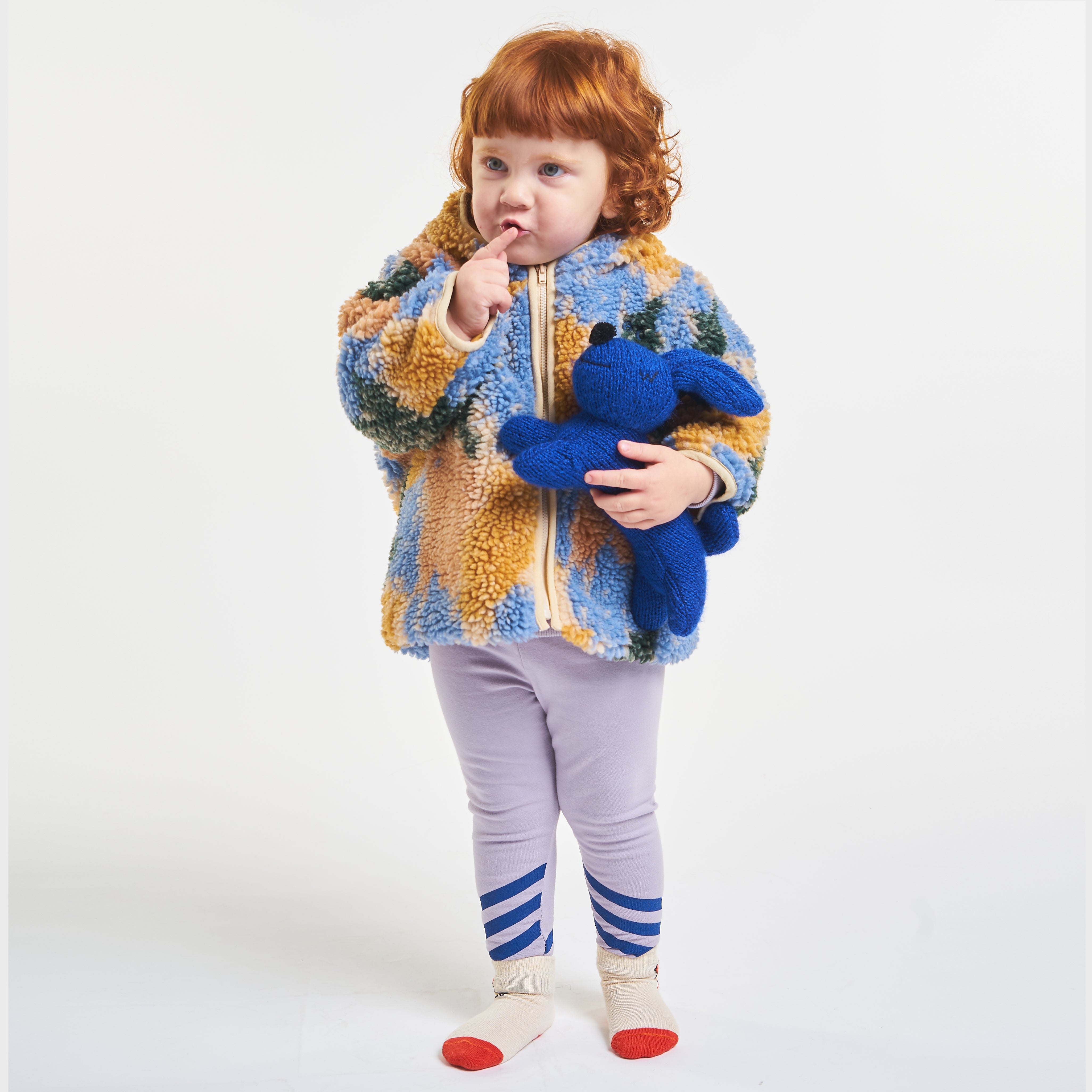 Baby Boys & Girls Lavender Stripes Cotton Leggings