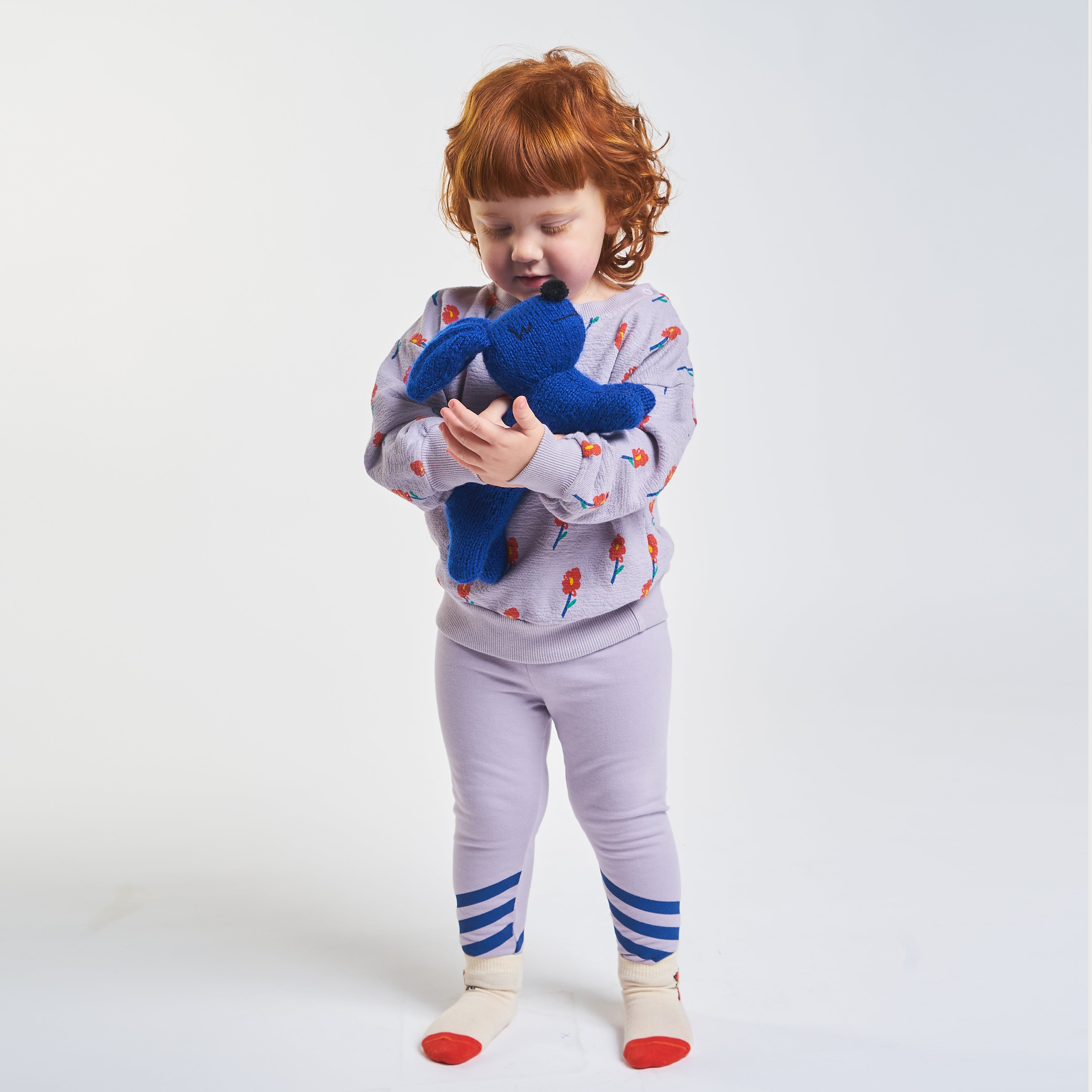 Baby Boys & Girls Lavender Stripes Cotton Leggings