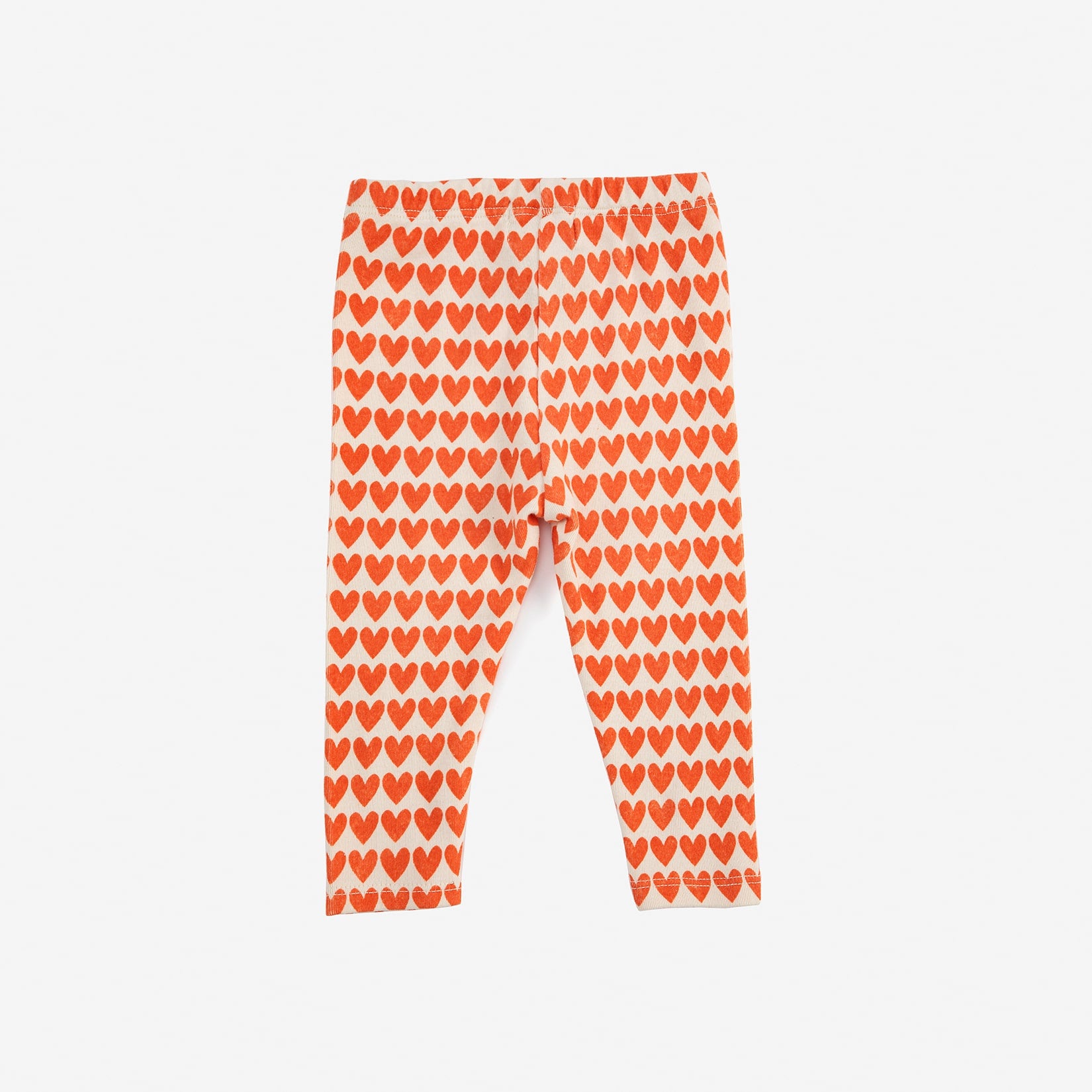 Baby Boys & Girls Beige Heart Cotton Leggings