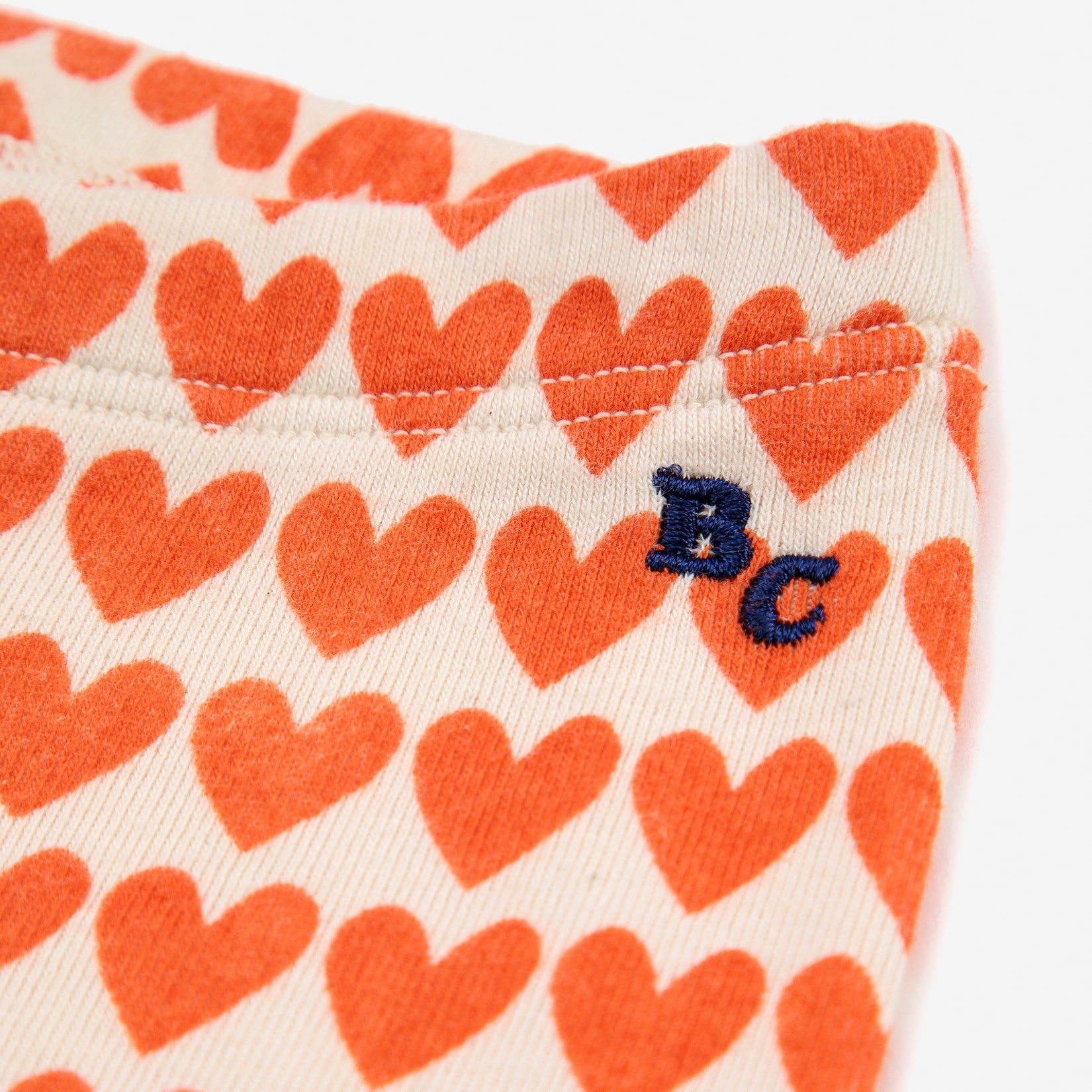 Baby Boys & Girls Beige Heart Cotton Leggings