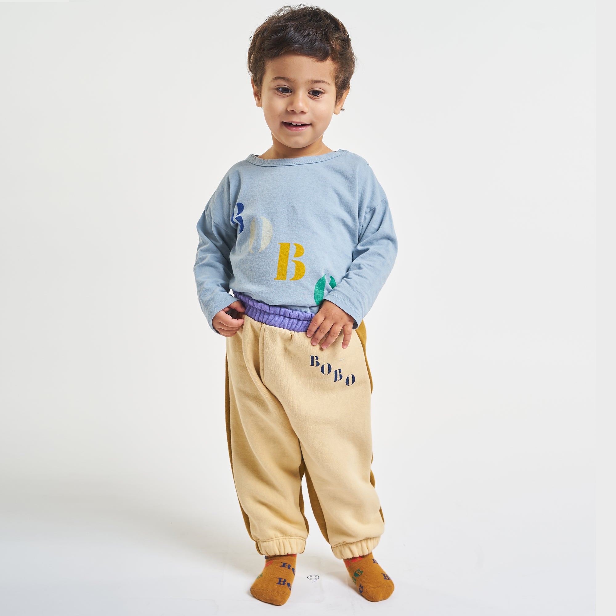 Baby Boys & Girls Brown Logo Cotton Trousers