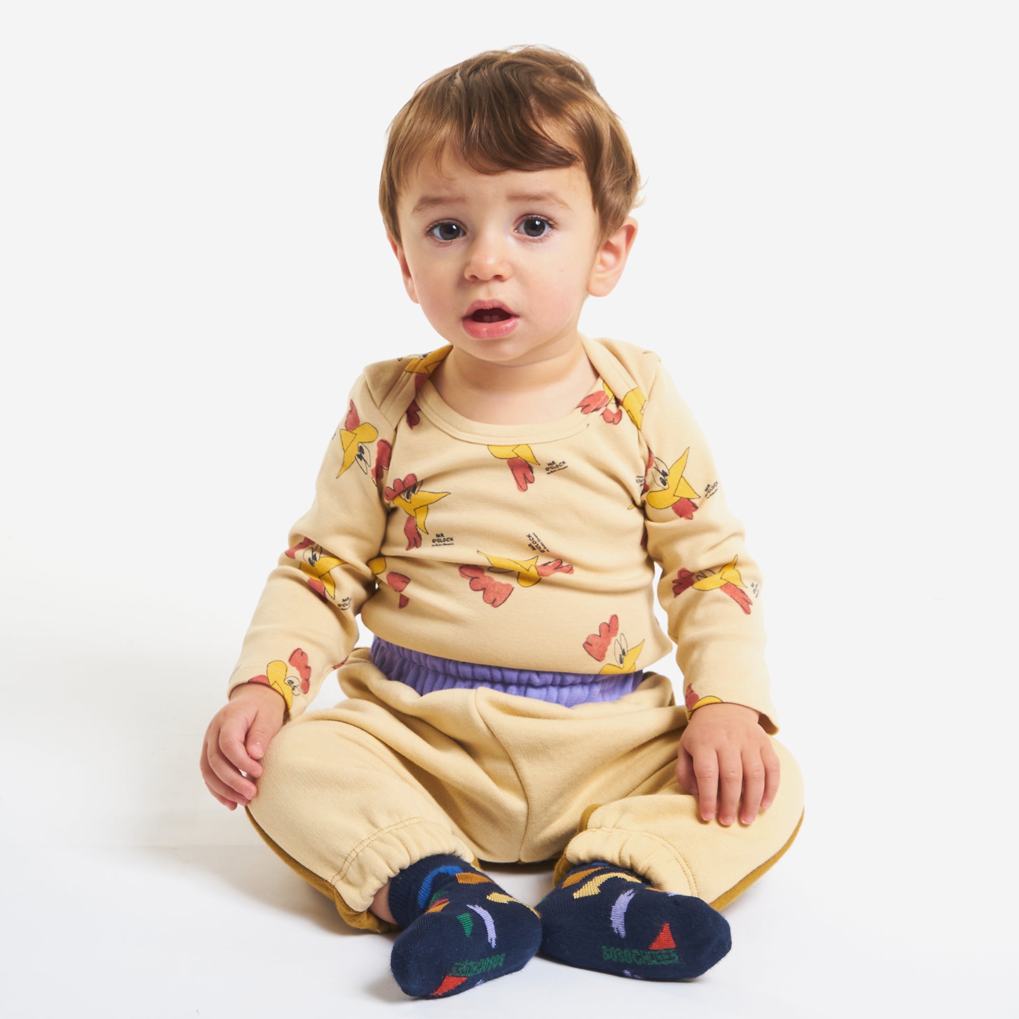 Baby Boys & Girls Brown Logo Cotton Trousers