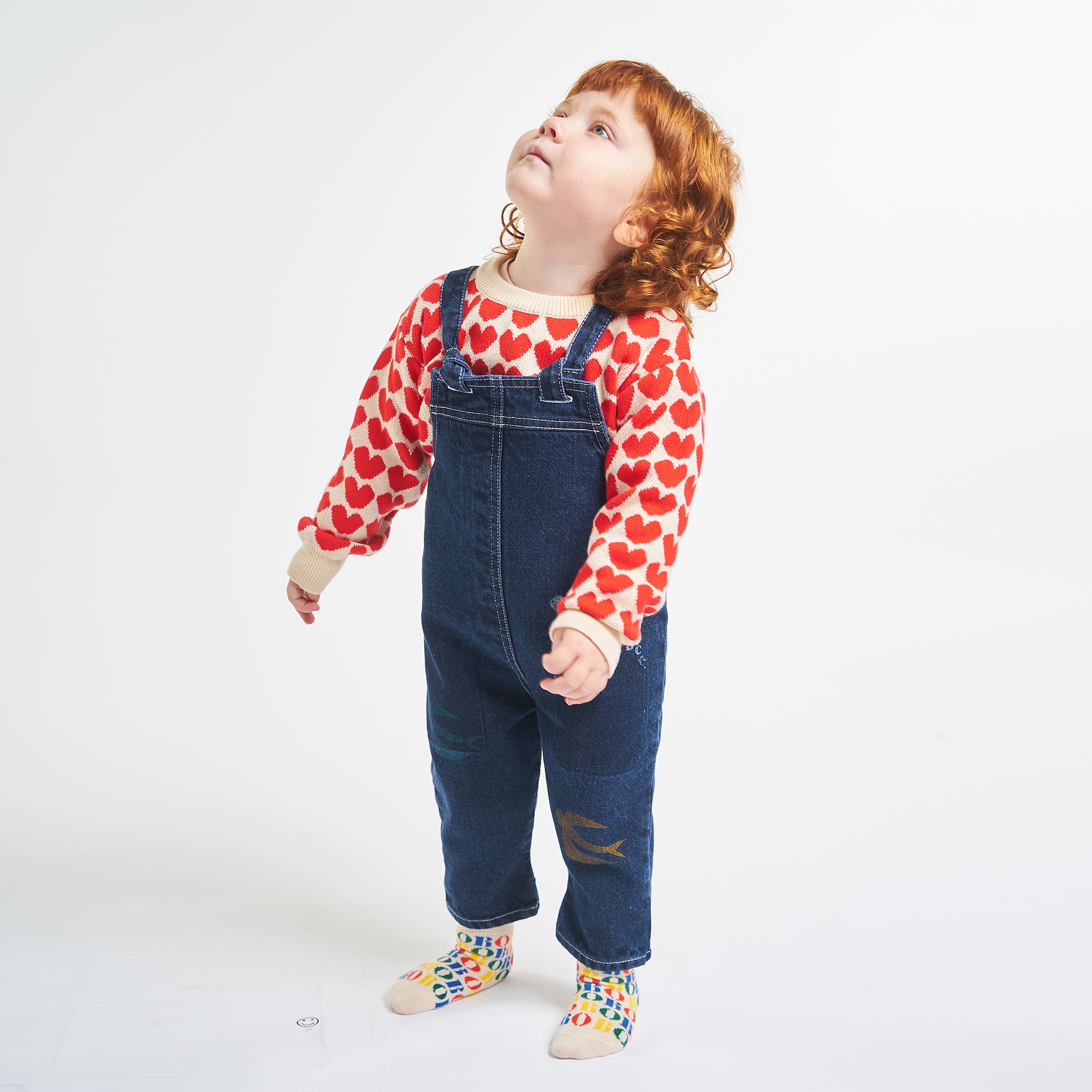 Baby Girls Beige Heart Sweater