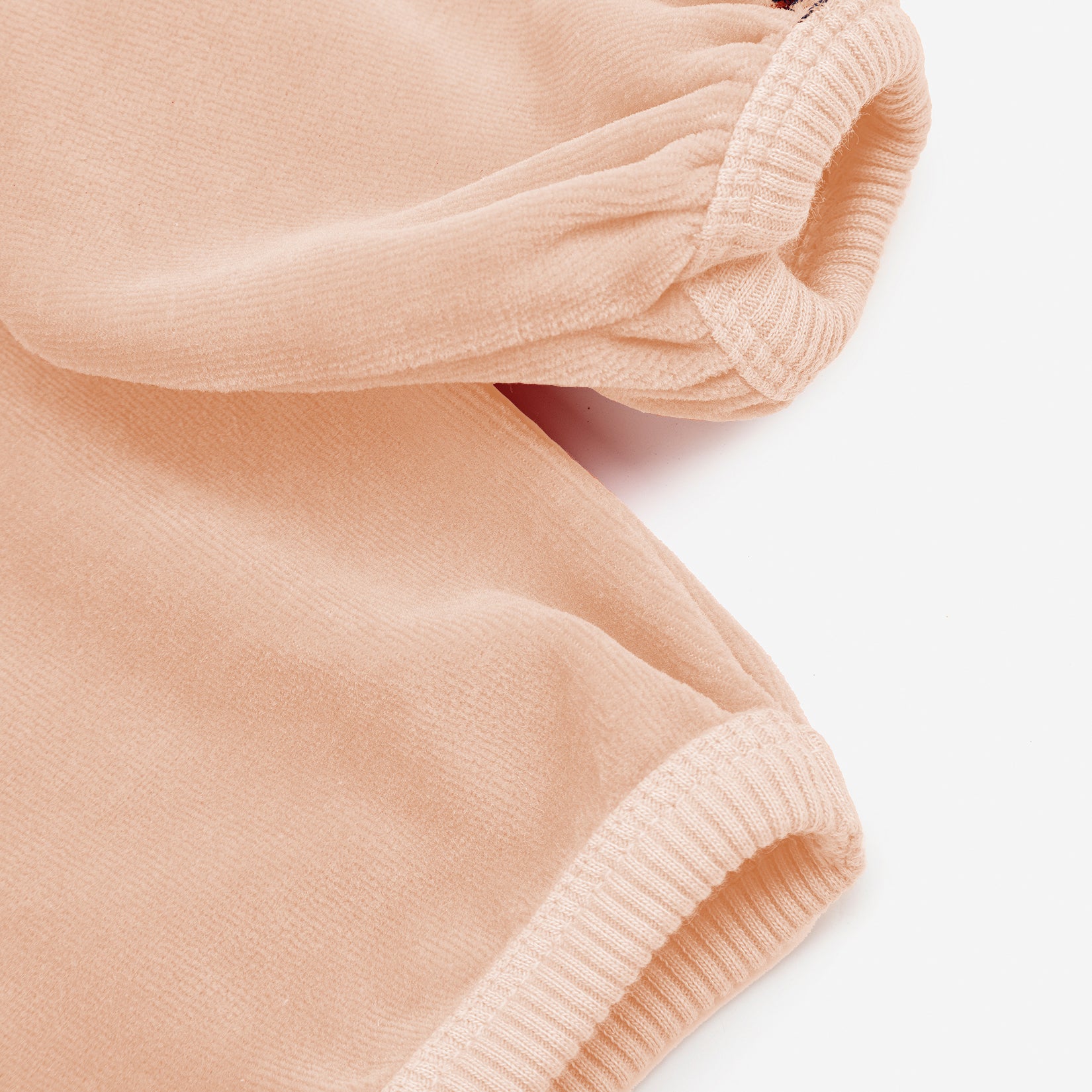 Baby Boys & Girls Light Pink Logo Velvet Sweatshirt