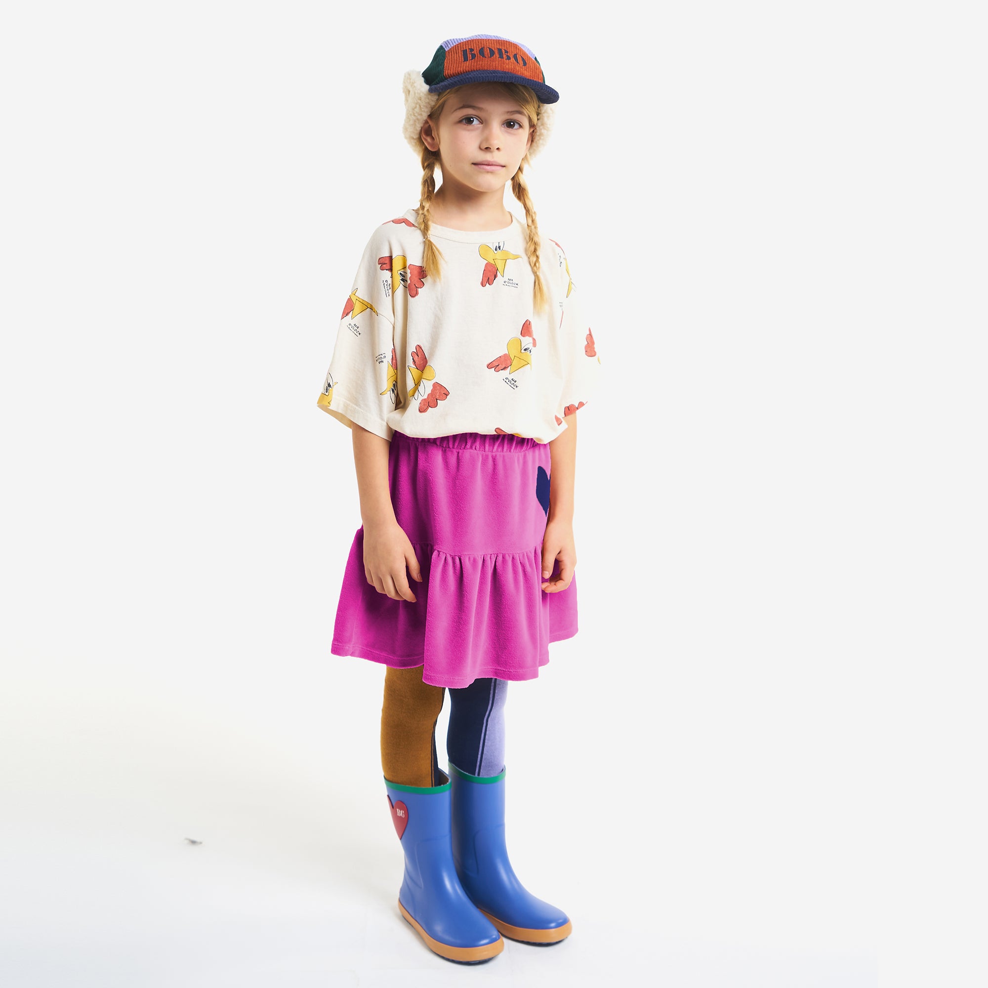 Boys & Girls Beige Printed Cotton T-Shirt