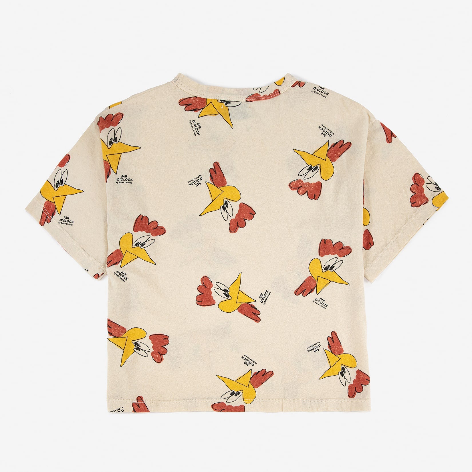 Boys & Girls Beige Printed Cotton T-Shirt