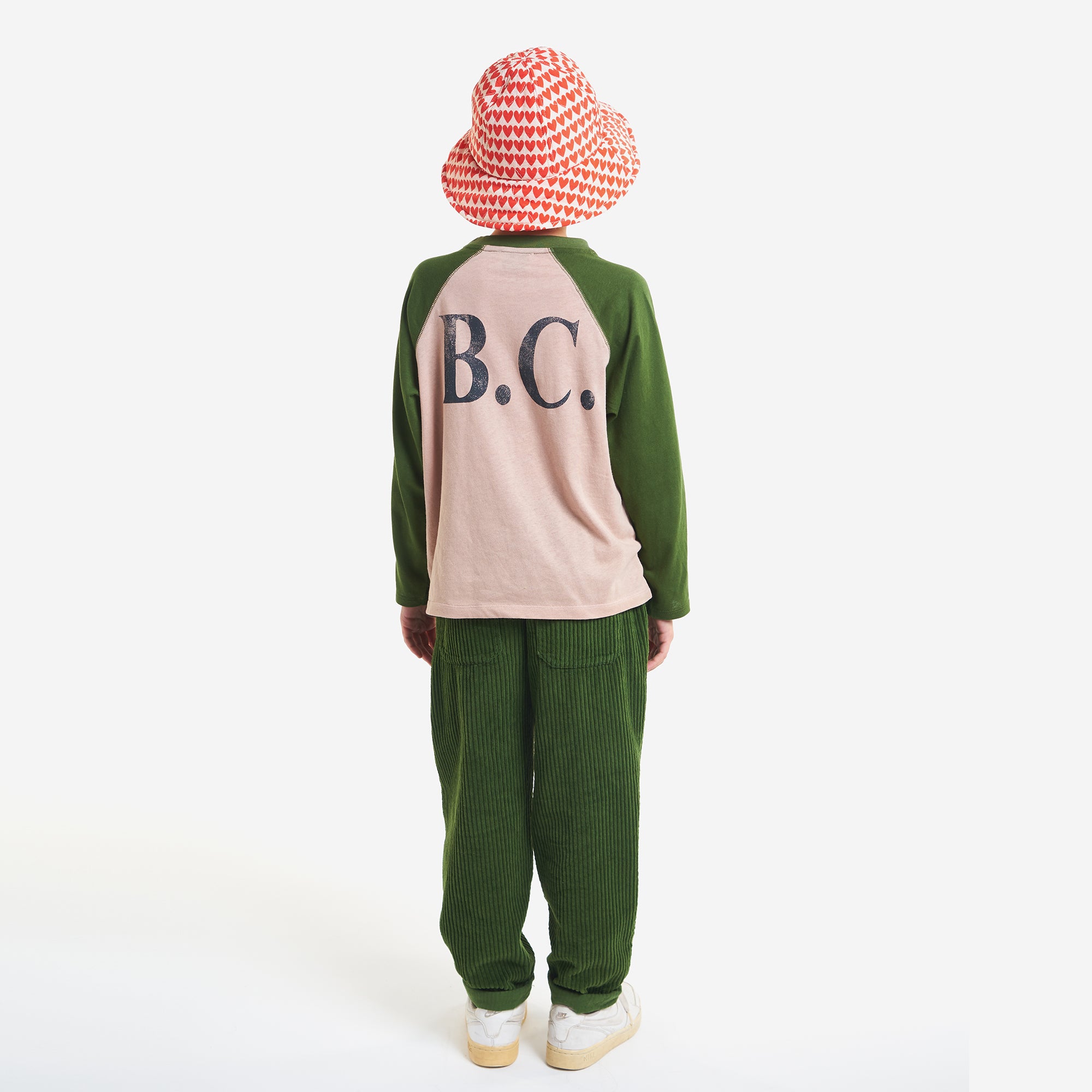 Boys & Girls Green Cat Printed Cotton T-Shirt