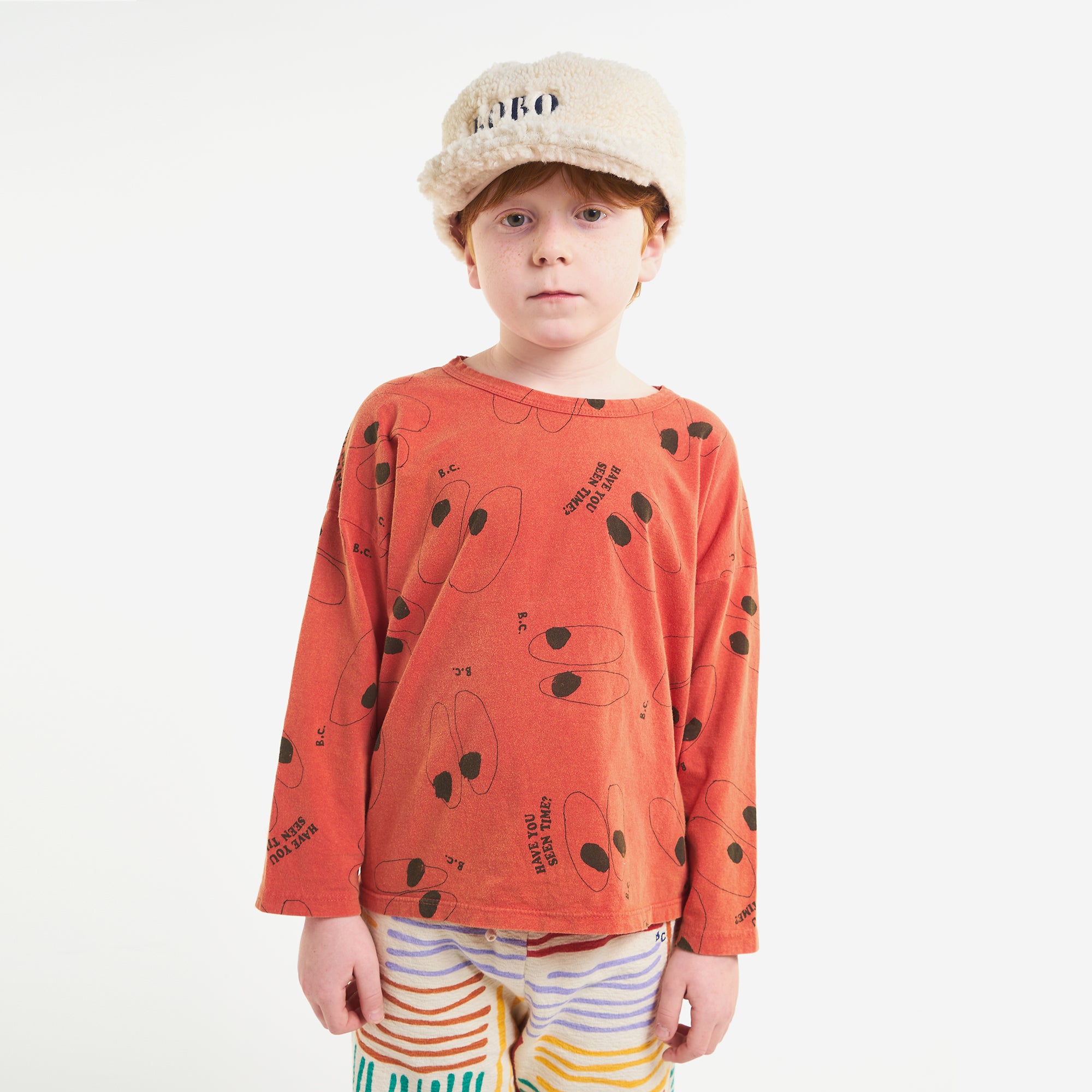 Boys & Girls Orange Printed Cotton T-Shirt