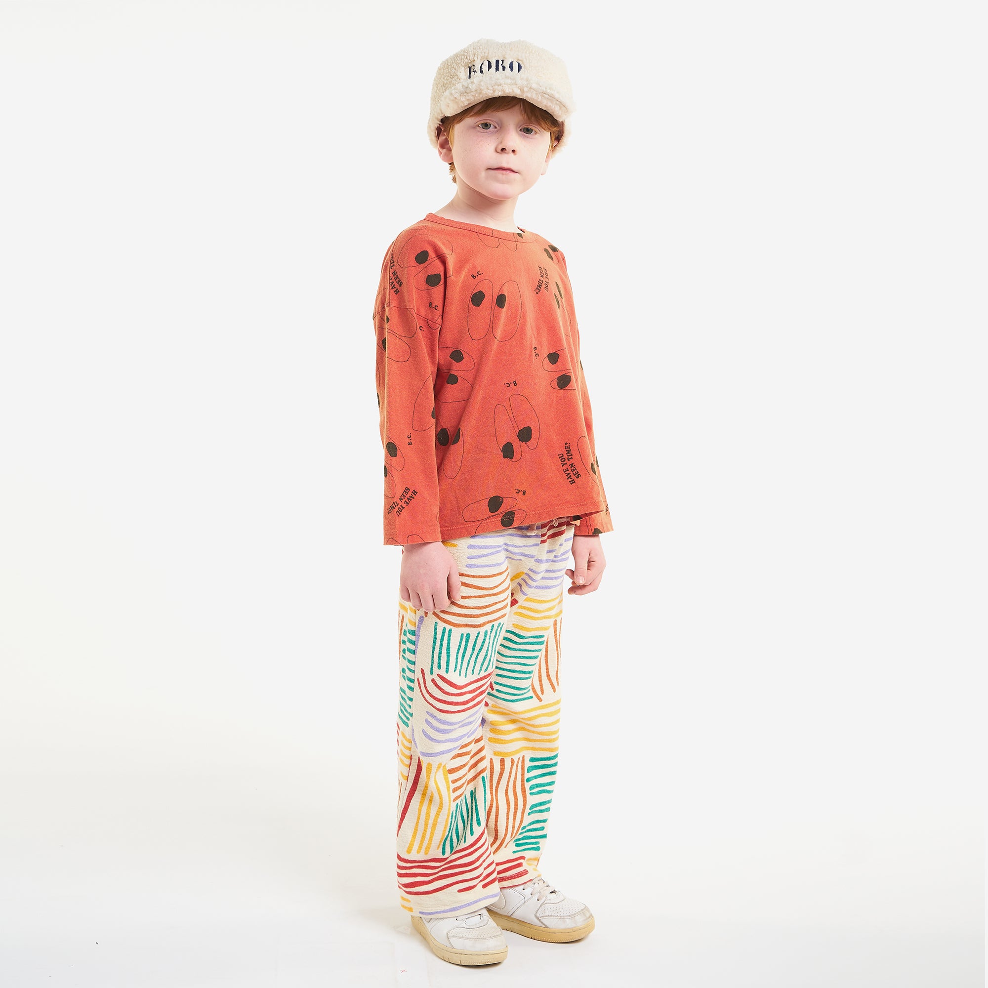Boys & Girls Orange Printed Cotton T-Shirt