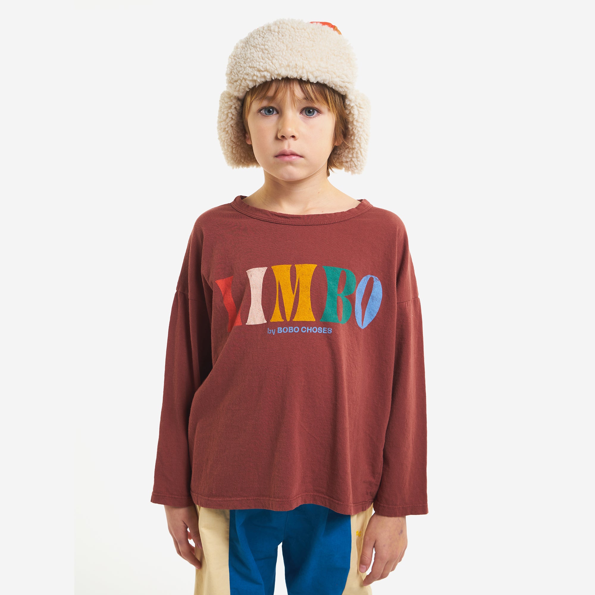 Boys & Girls Dark Red Logo Cotton T-Shirt