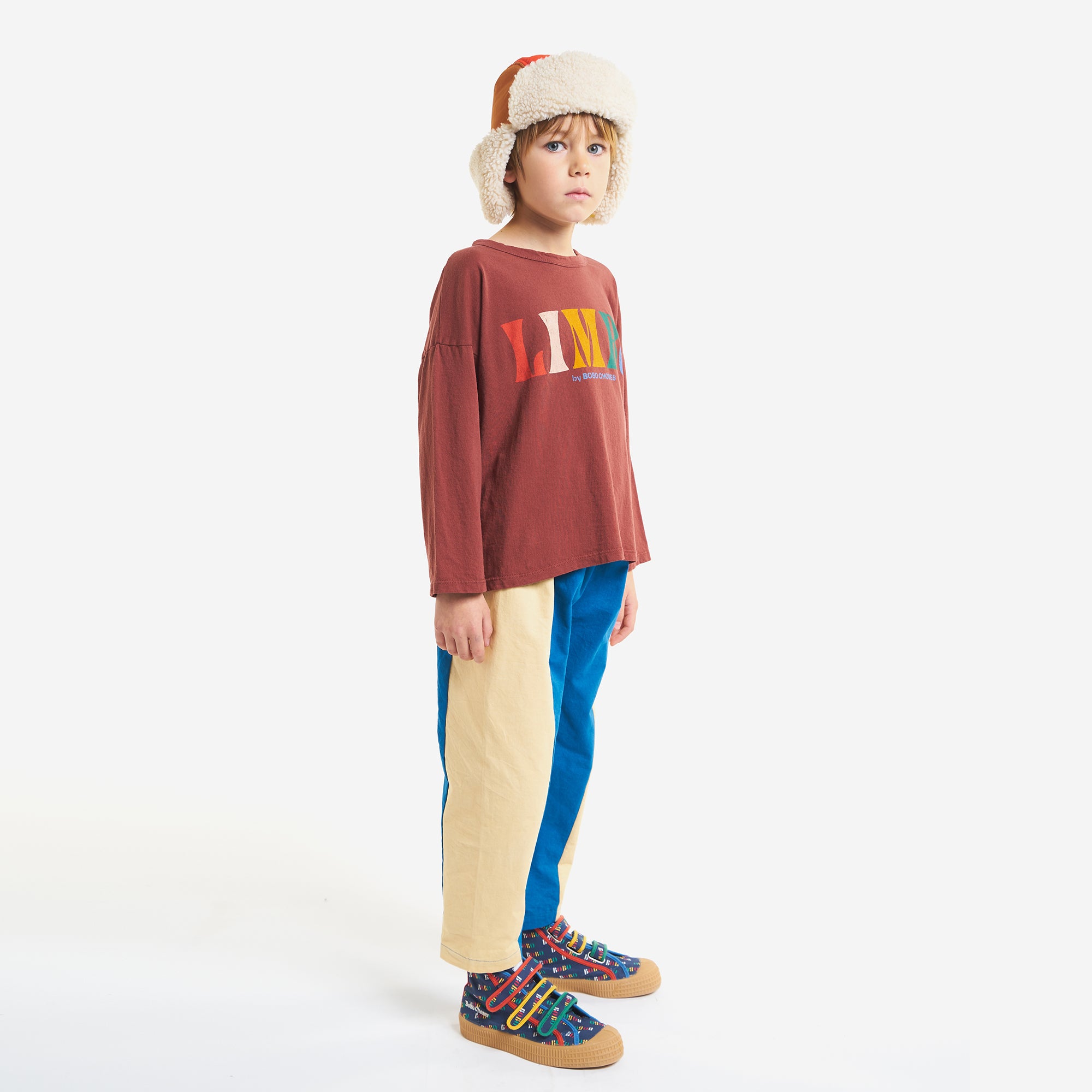 Boys & Girls Dark Red Logo Cotton T-Shirt