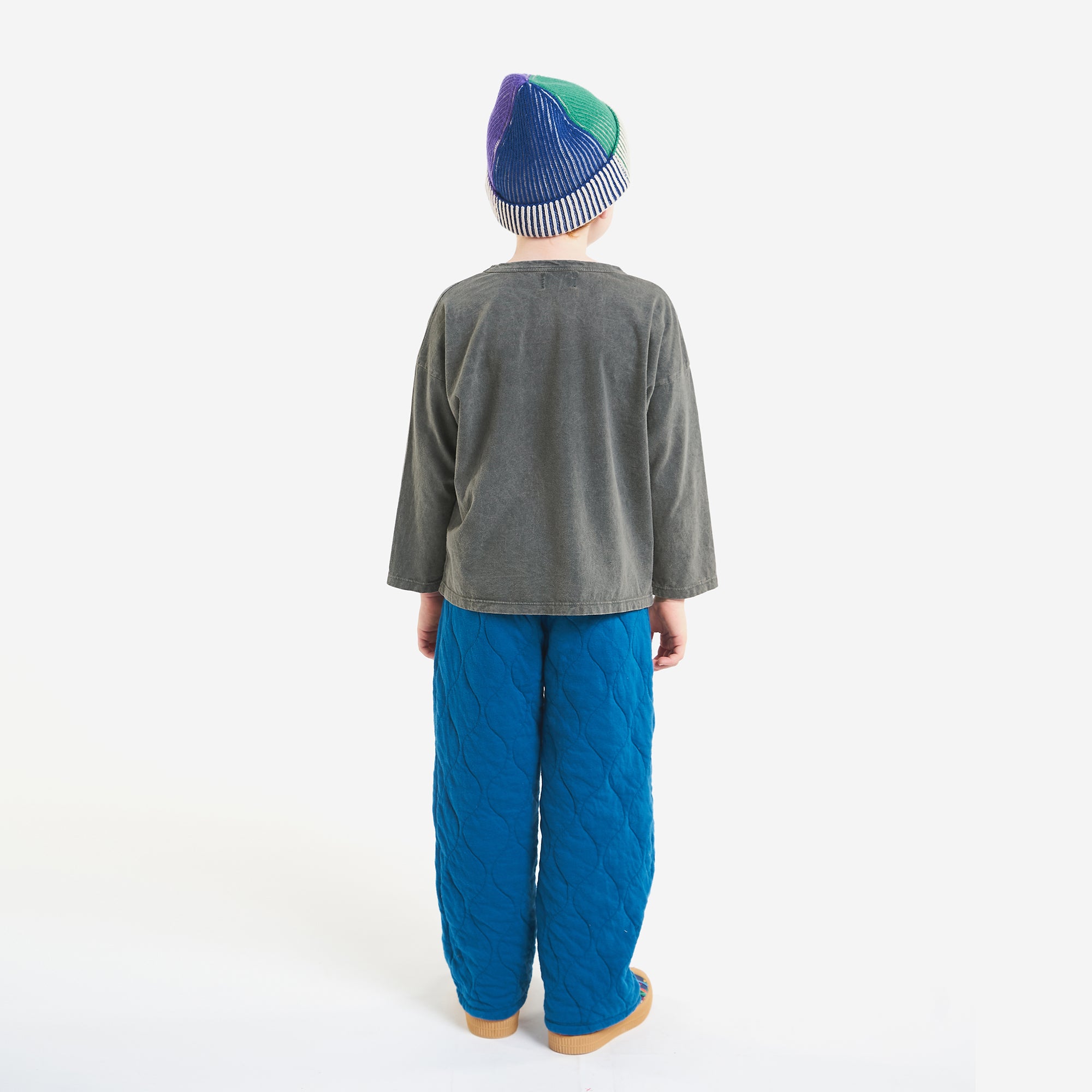 Boys & Girls Grey Printed Cotton T-Shirt