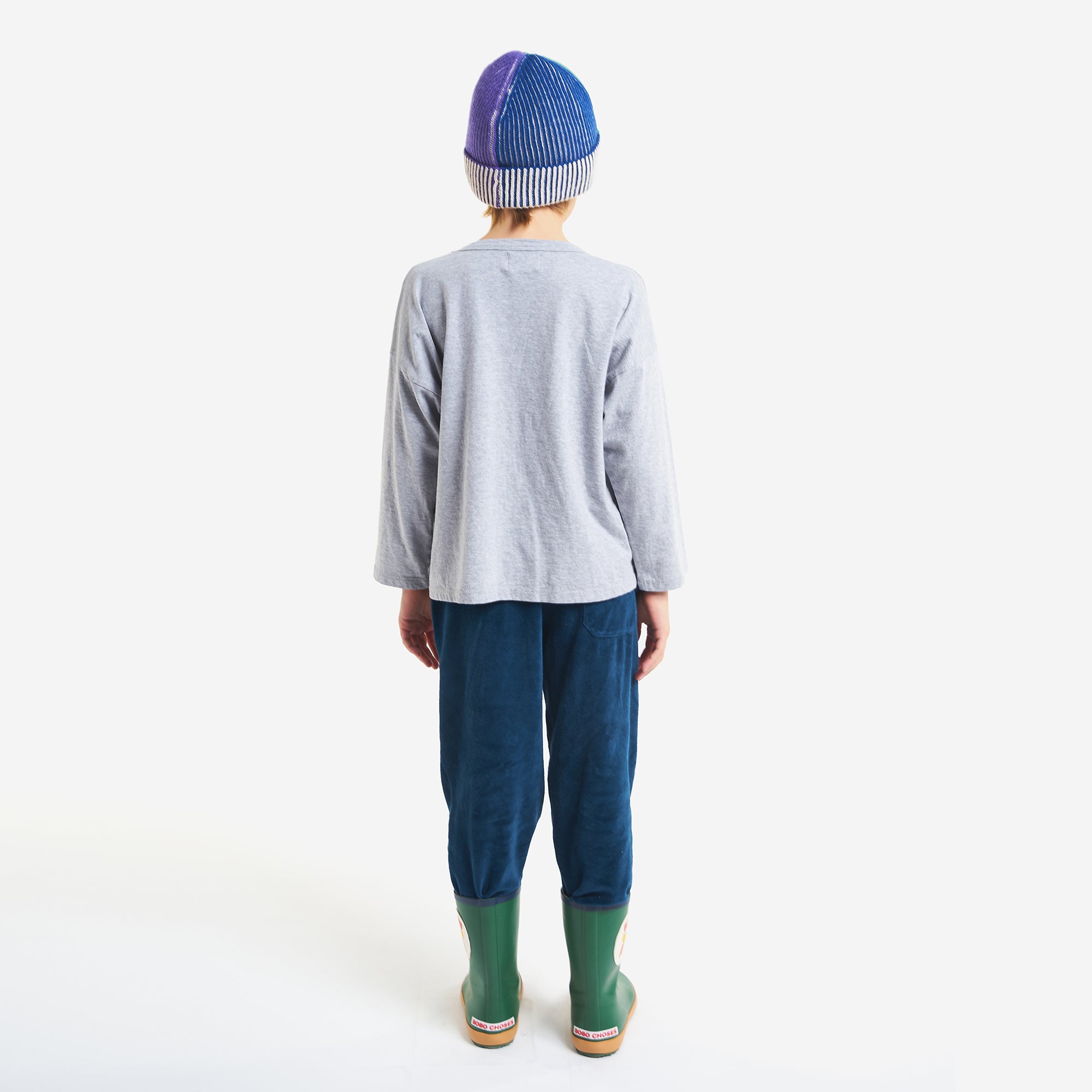 Boys & Girls Grey Birds Printed Cotton T-Shirt