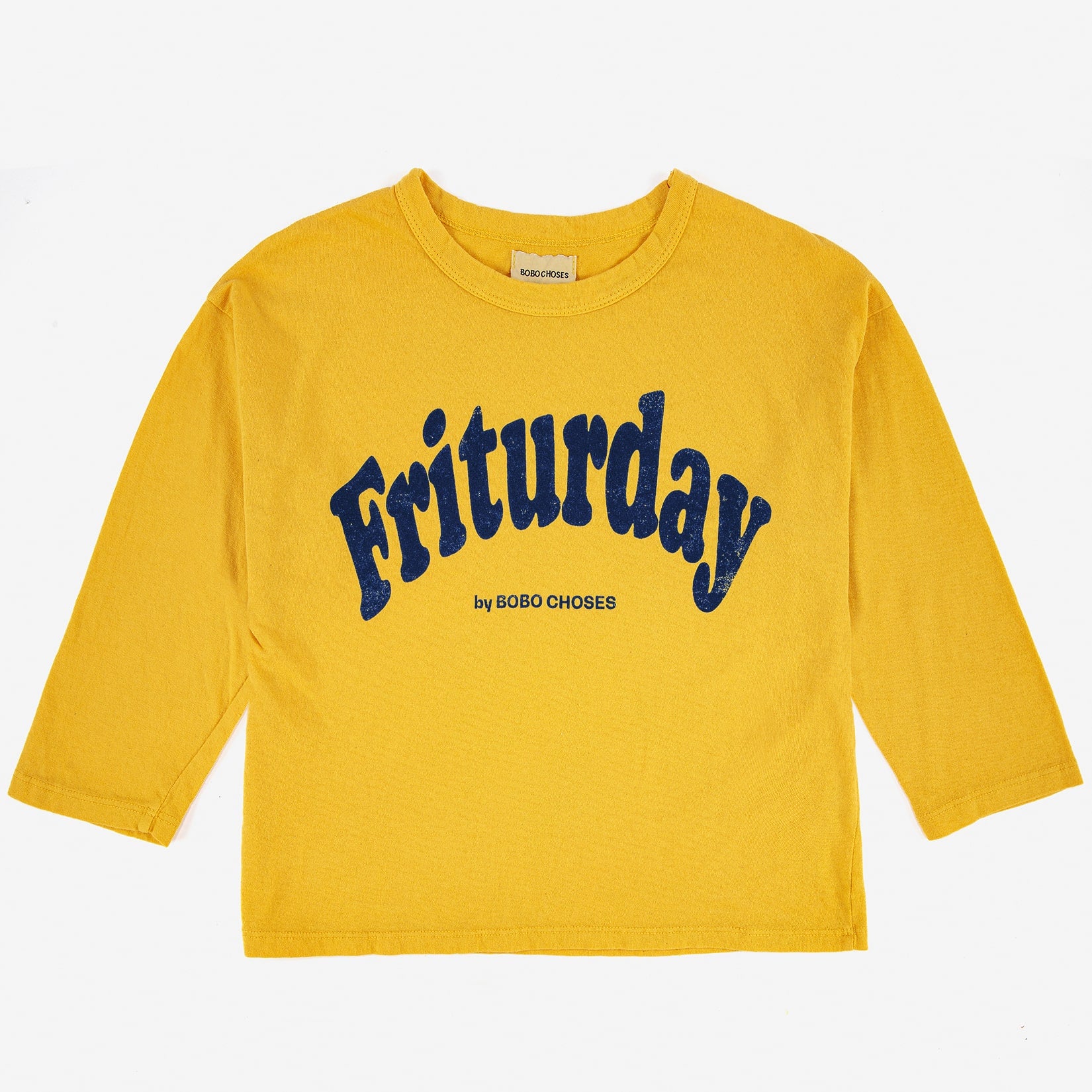 Boys & Girls Yellow Logo Cotton T-Shirt