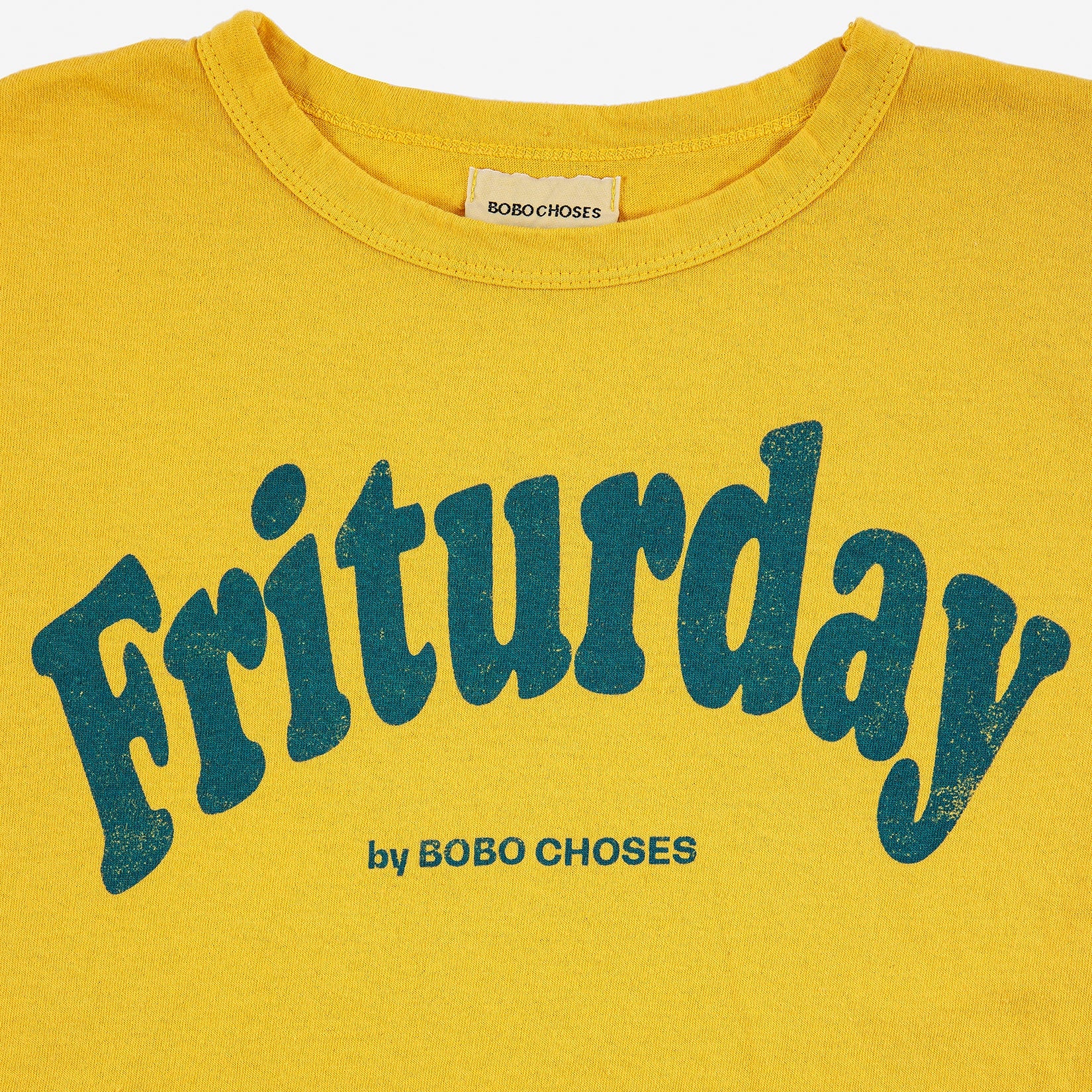 Boys & Girls Yellow Logo Cotton T-Shirt