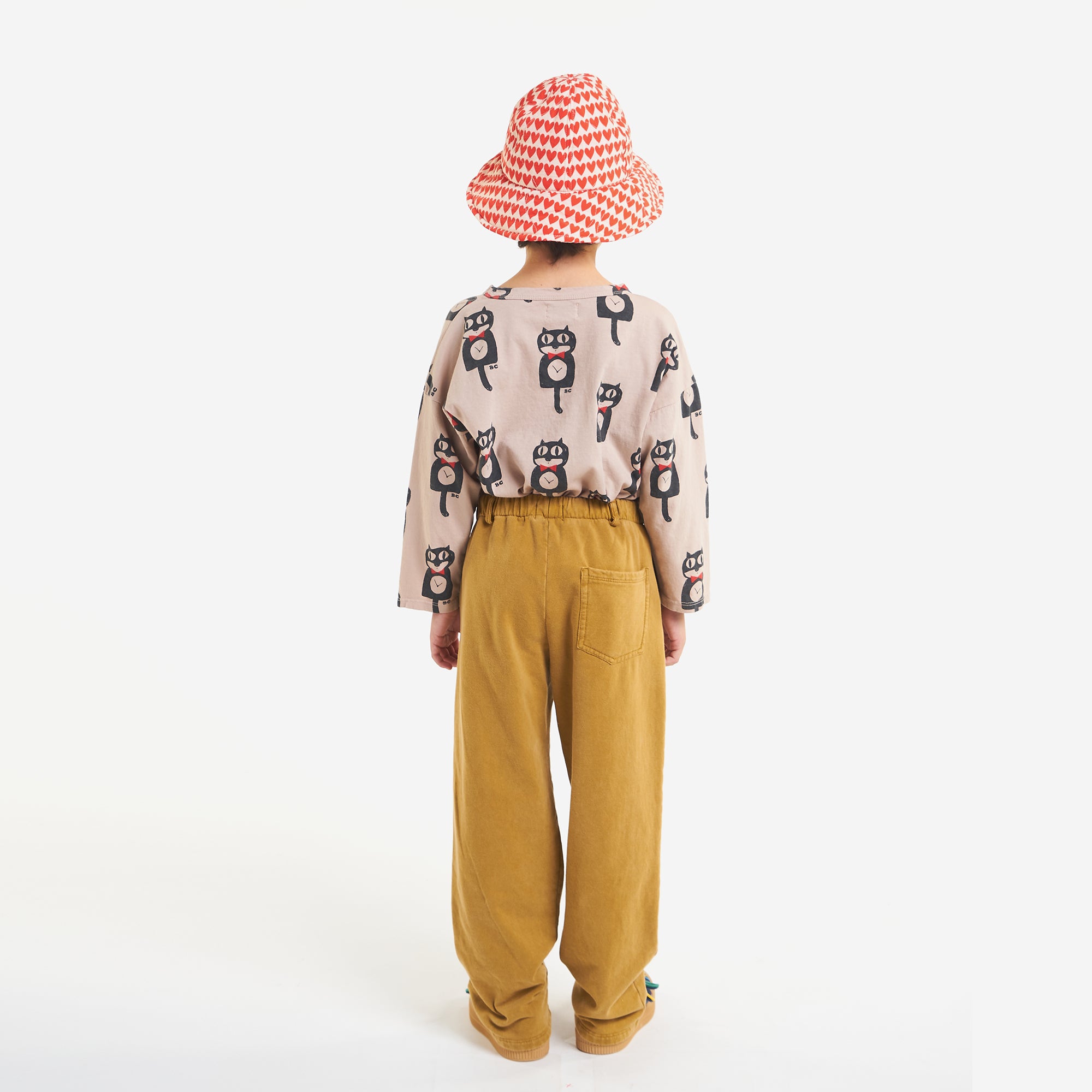 Boys Light Brown Printed Cotton T-Shirt