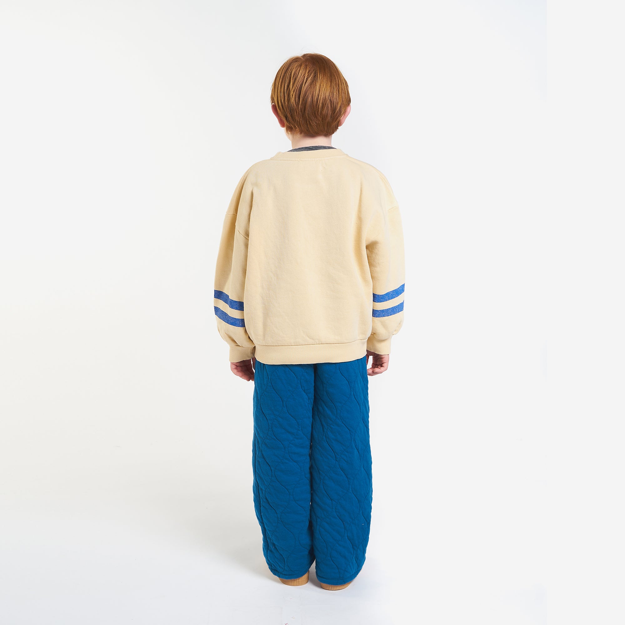 Boys & Girls Beige Printed Cotton Sweatshirt