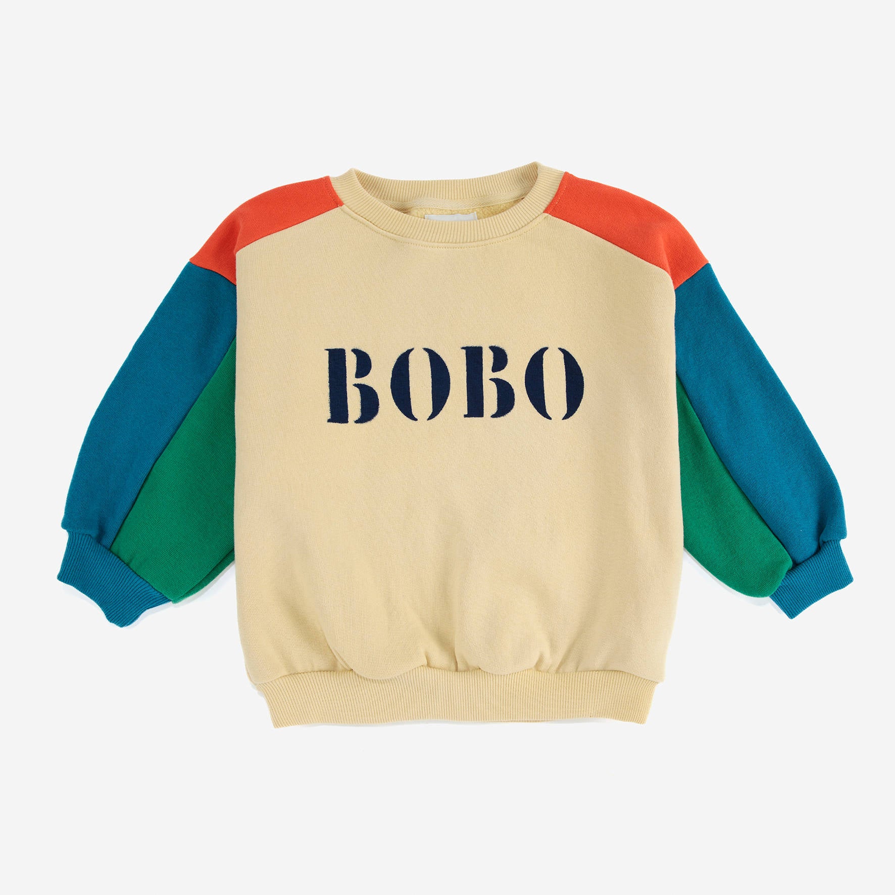 Boys & Girls Beige Logo Cotton Sweatshirt