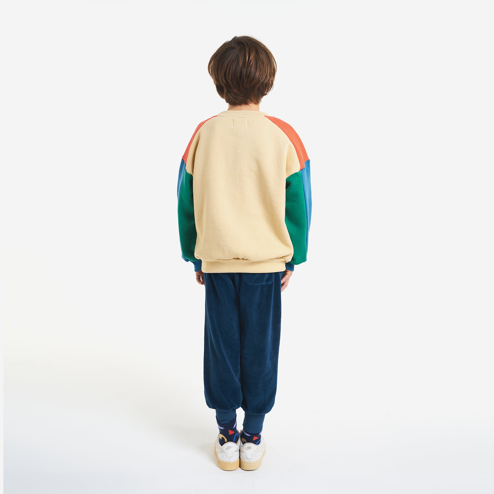 Boys & Girls Beige Logo Cotton Sweatshirt