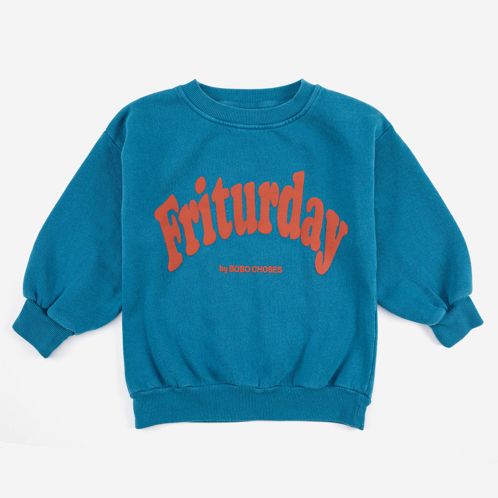 Boys & Girls Blue Logo Cotton Sweatshirt