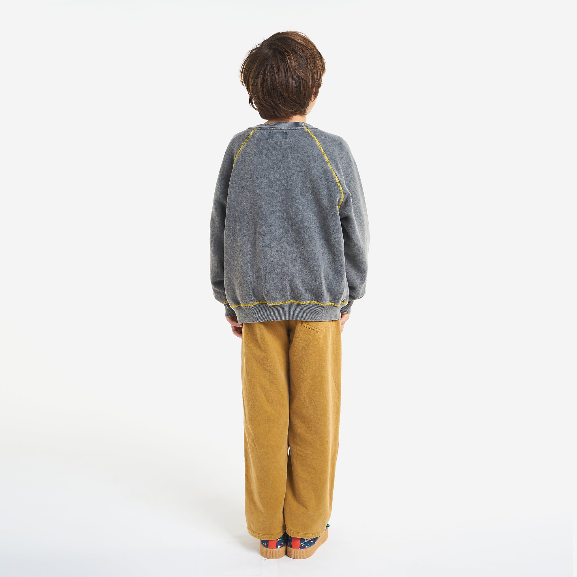 Boys & Girls Grey Logo Cotton Sweatshirt