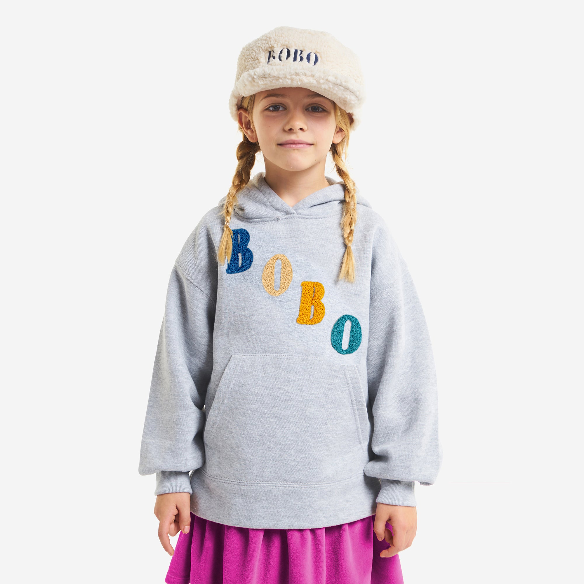 Boys & Girls Grey Logo Hooded Sweatshirt