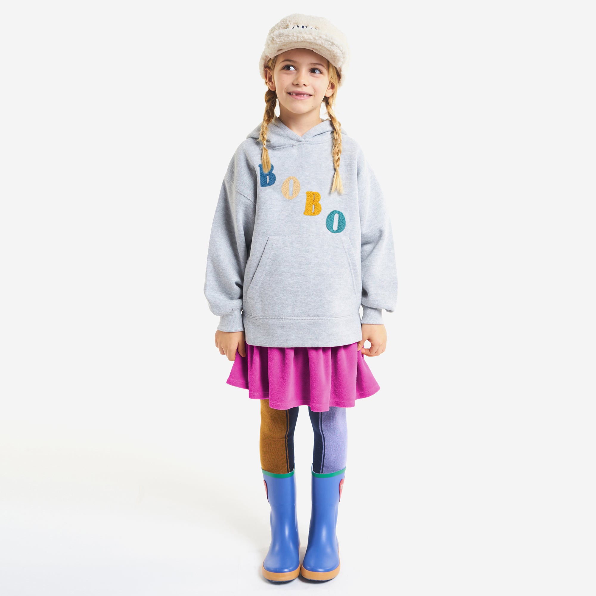 Boys & Girls Grey Logo Hooded Sweatshirt