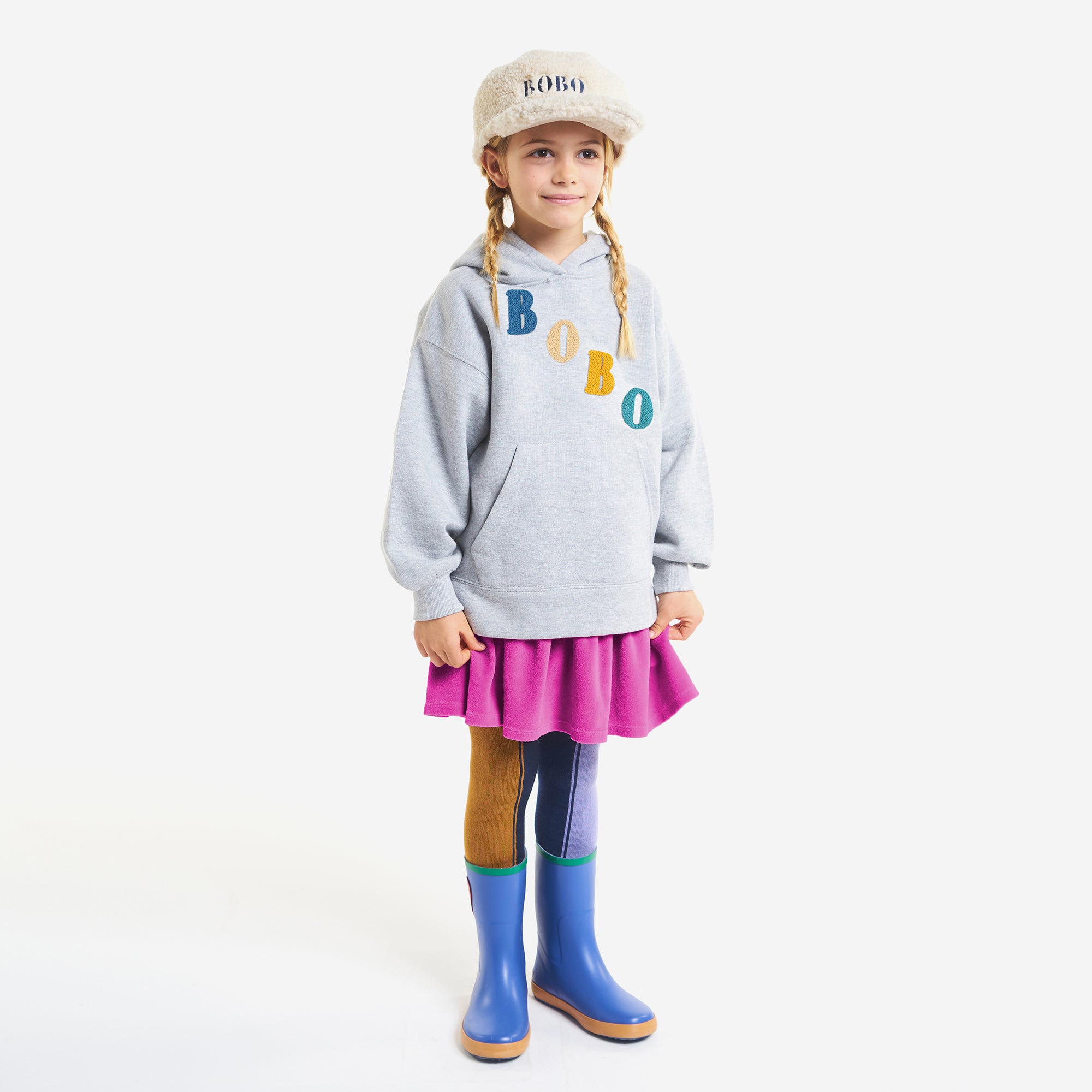 Boys & Girls Grey Logo Hooded Sweatshirt