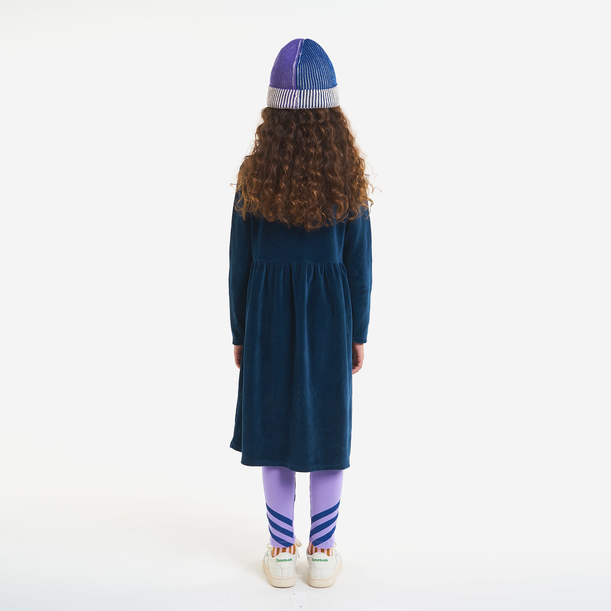Girls Blue Velvet Dress