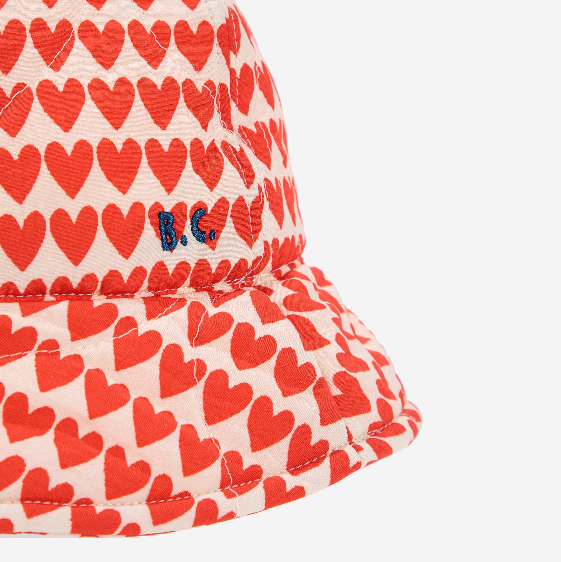 Girls Red Heart Bucket Hat