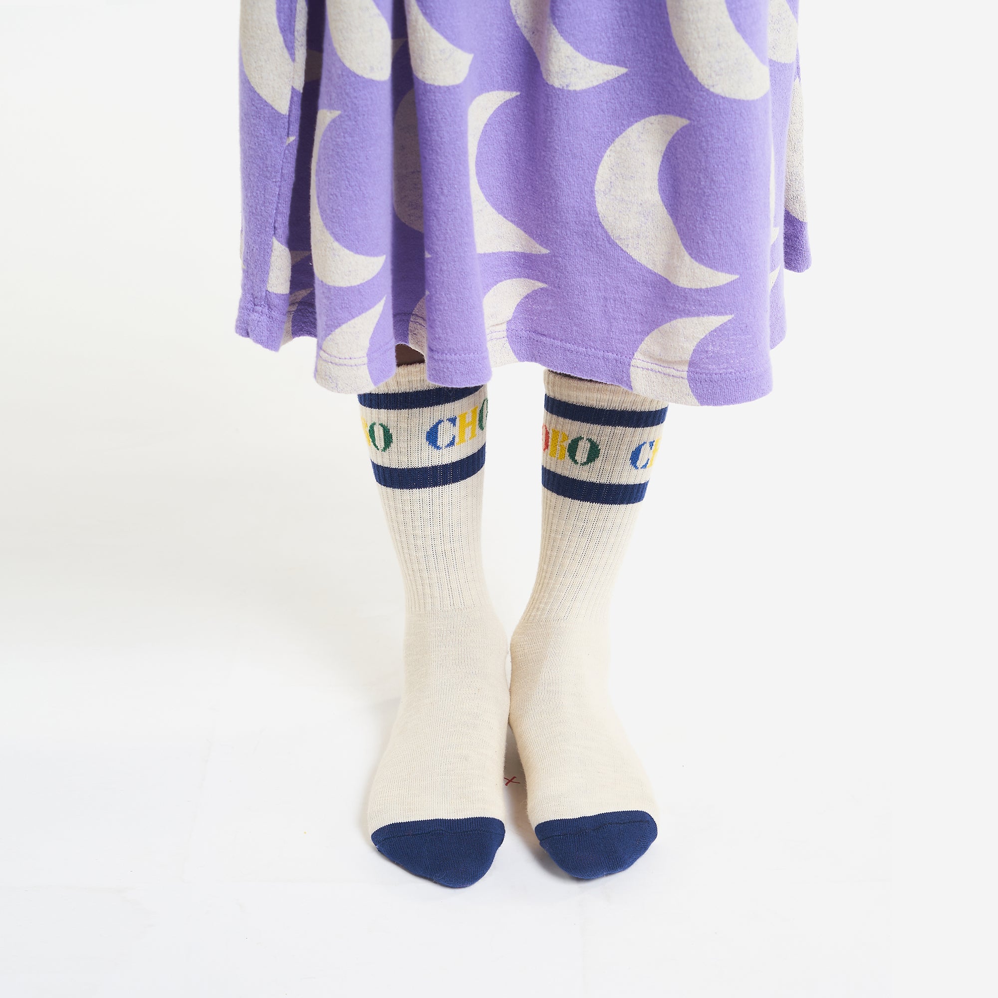 Boys & Girls White Logo Cotton Socks