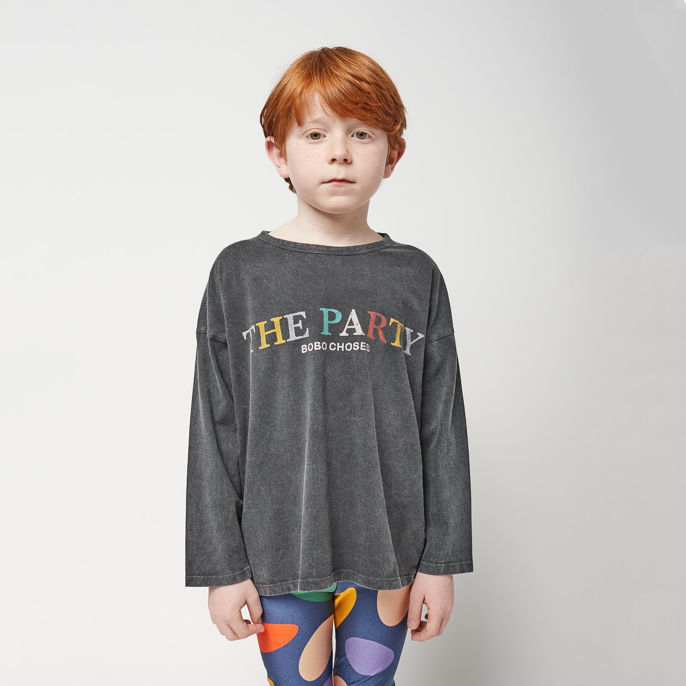 Boys & Girls Grey Logo Cotton T-Shirt