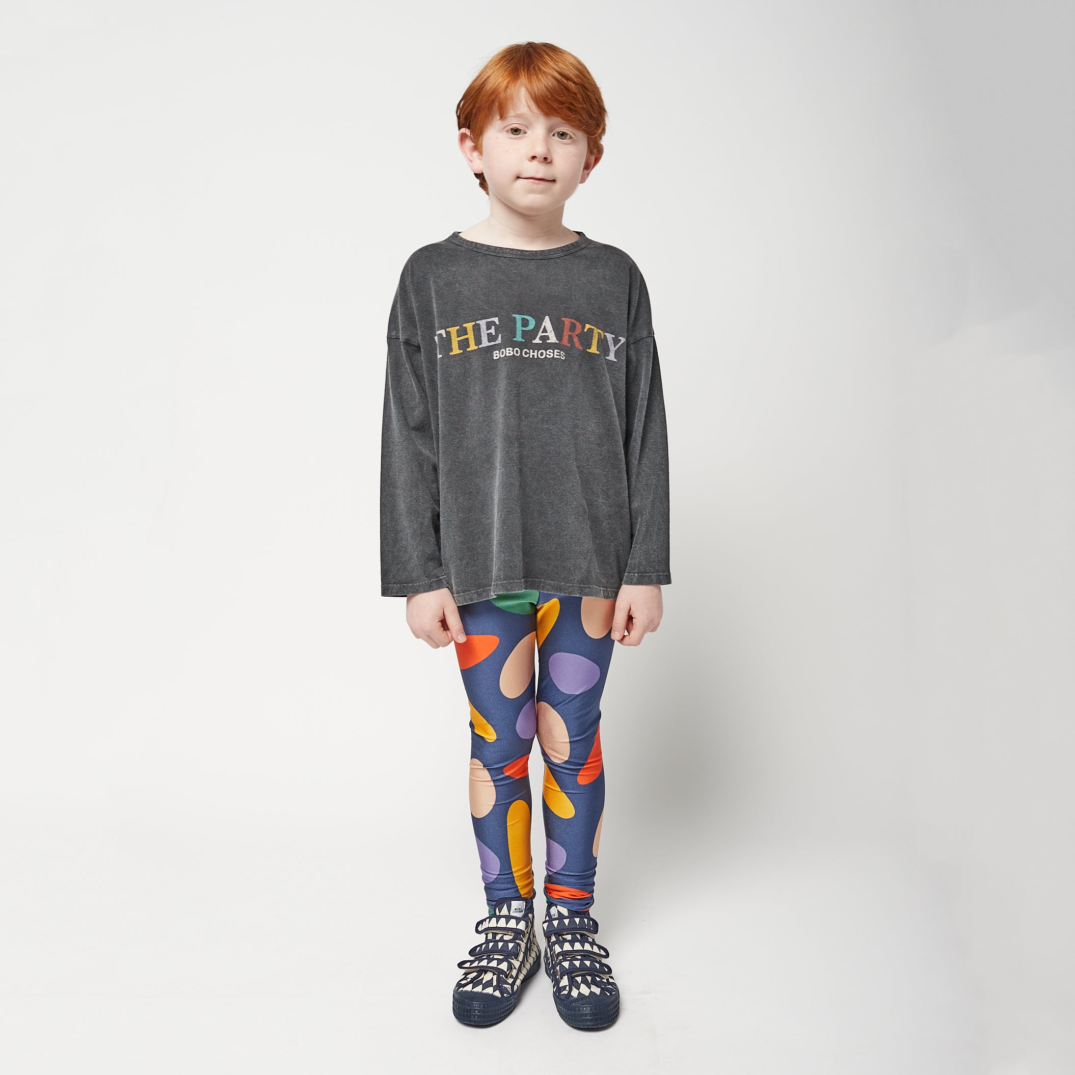 Boys & Girls Grey Logo Cotton T-Shirt