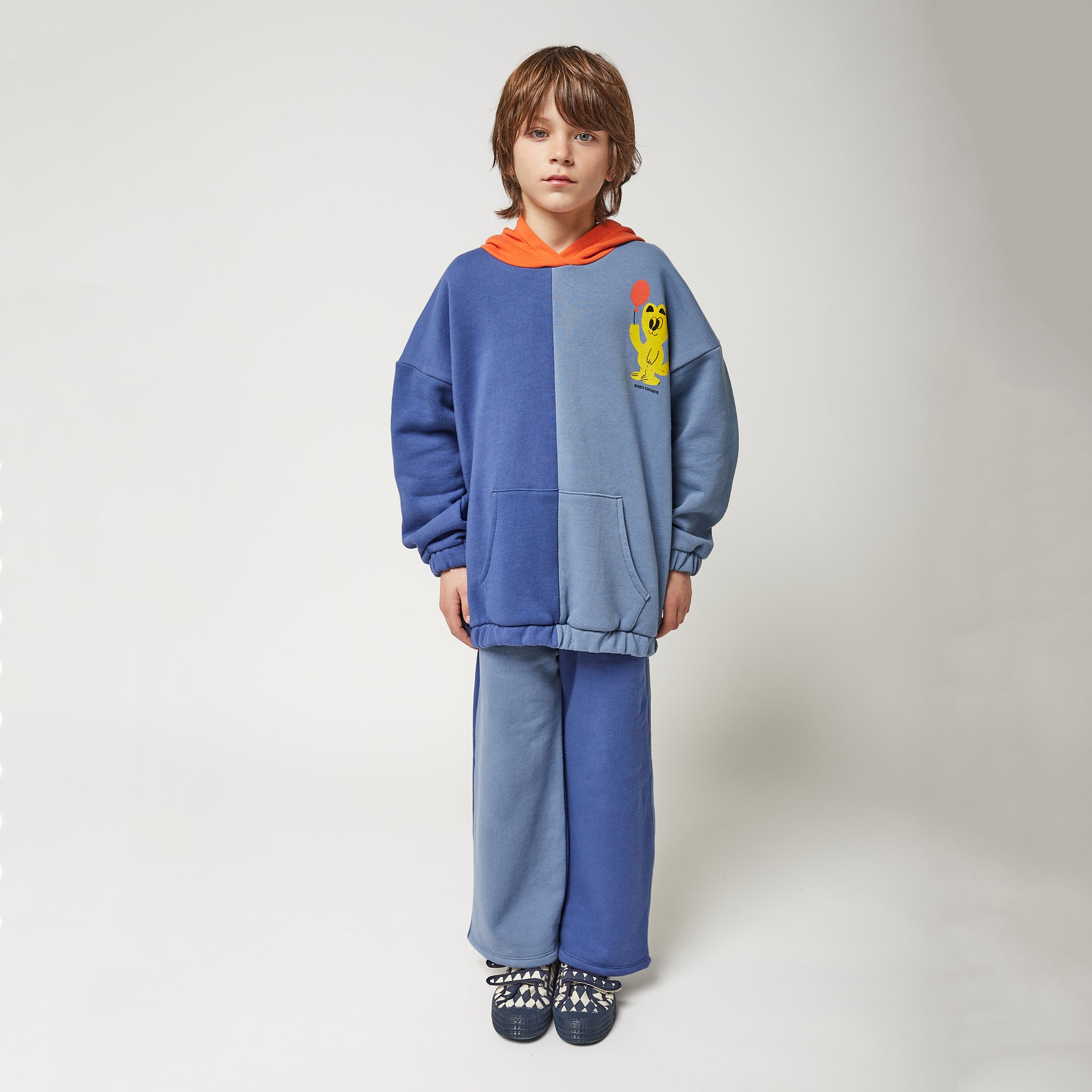 Boys & Girls Blue Hooded Sweatshirt