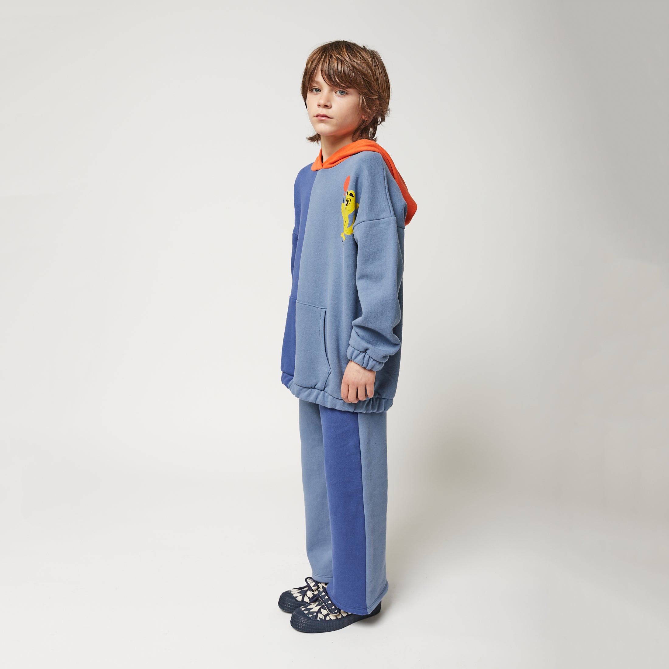 Boys & Girls Blue Hooded Sweatshirt