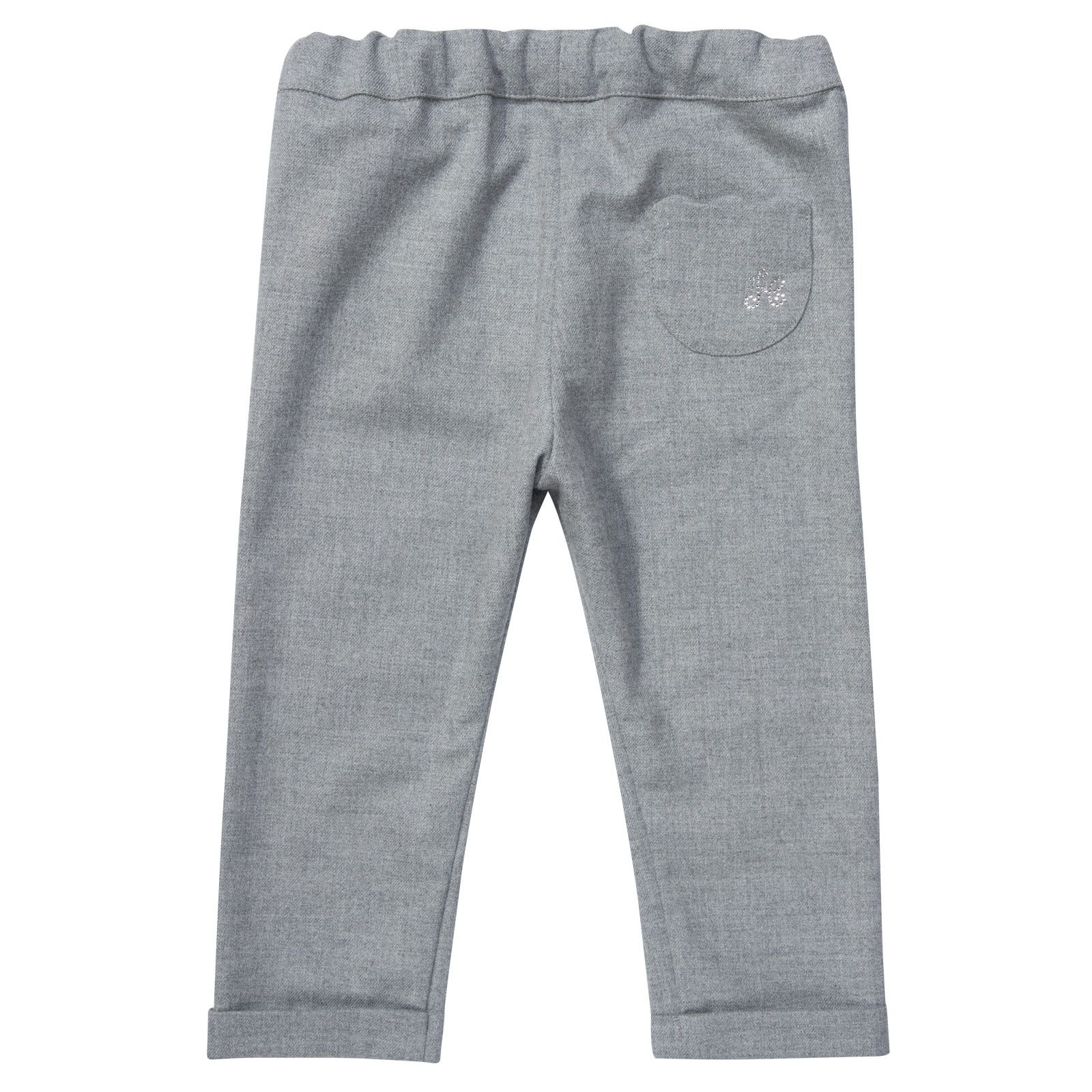Baby Girls Grey Flounce Trims Pockets Trouses - CÉMAROSE | Children's Fashion Store - 2